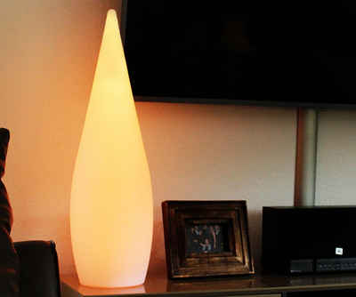 Arnusa LED Stehlampe Moderne Lampe mit Farbwechsel und Fernbedienung RGB Akku kabellos, Farbwechsel, LED fest integriert, 16 Leuchtfarben und 4 Farbwechselprogramme per Fernbedienung wählbar, Sauna Lampe Stimmungsleuchte