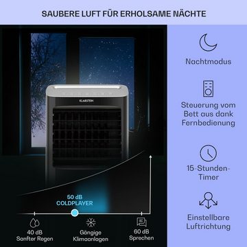 Klarstein Ventilatorkombigerät Coldplayer 4-in-1 Luftkühler, mit Wasserkühlung & Eis mobil Klimagerät ohne Abluftschlauch