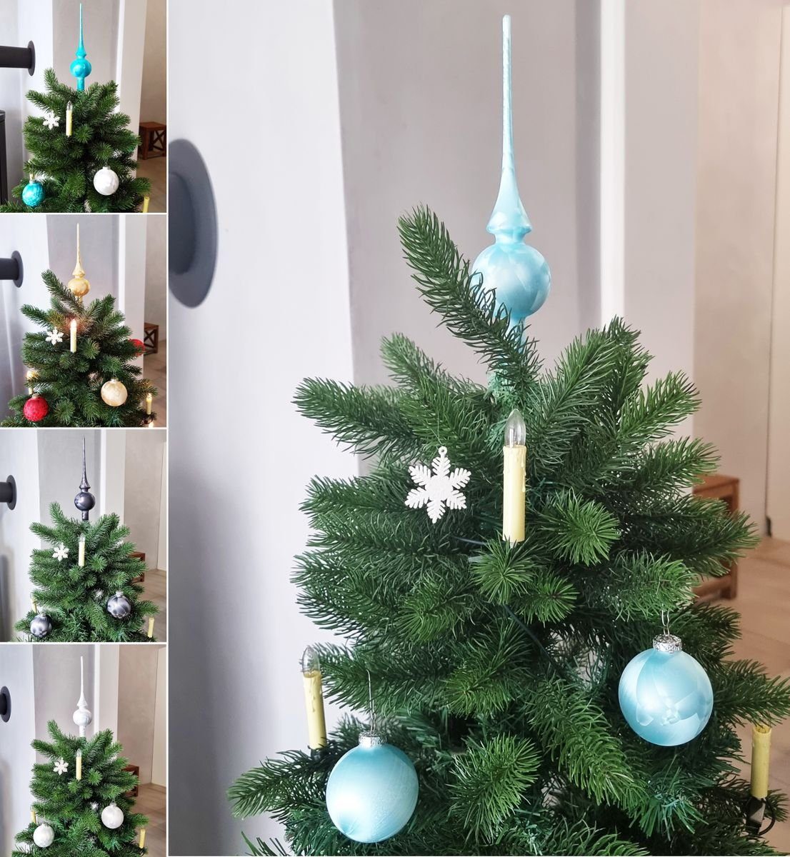 JACK Christbaumschmuck JACK Eislack Glas Christbaumkugeln Set 15x Kugel 6cm günstig online kaufen