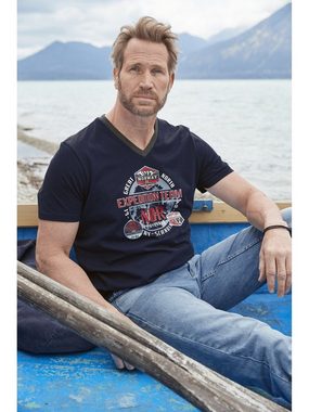 Jan Vanderstorm T-Shirt FEMKE mit meliertem Kragenbündchen