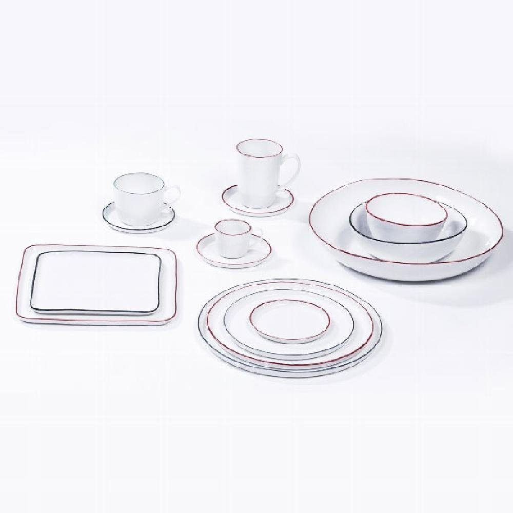 Lambert Schüssel Schüssel Piana Weiß basaltgrauer Rand (20,5cm)