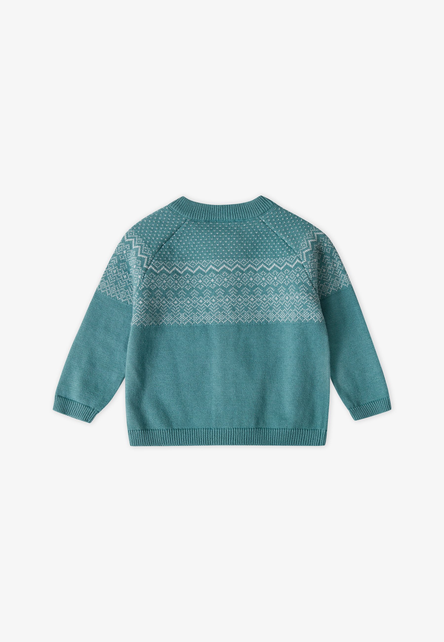 Stellou & friends Strickjacke Strickjacke mit Norweger-Muster Strickjacke mit Norweger-Muster