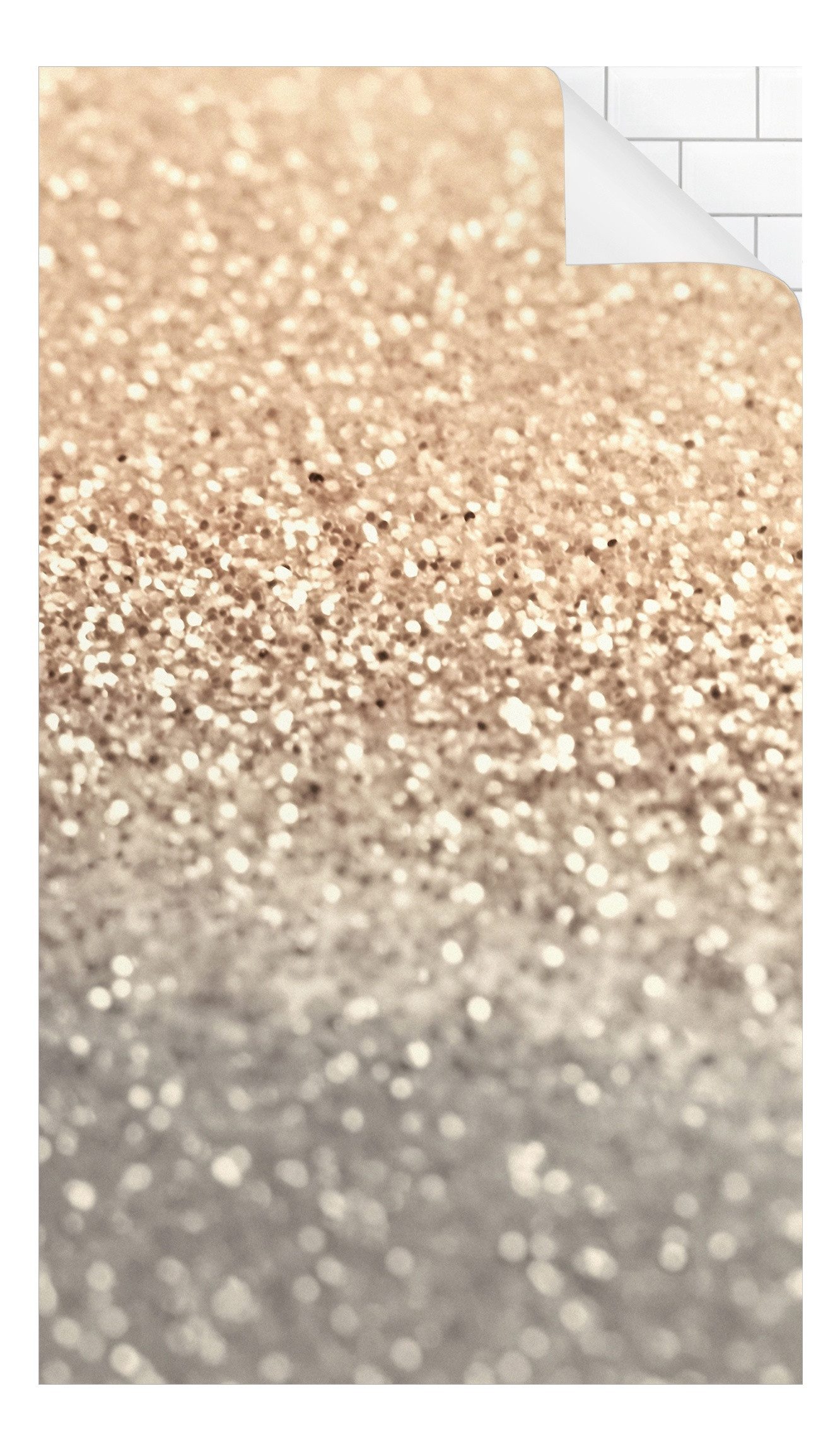 Bilderdepot24 Duschrückwand Muster gold Duschrückwand ohne Bohren Dusche Fliesenersatz, (1-tlg., 0,61 mm starke Folie selbstklebend Wandpaneele Dusche versch. Größen), fugenlose & wasserfeste Motiv Rückwand Wandverkleidung für Duschkabine