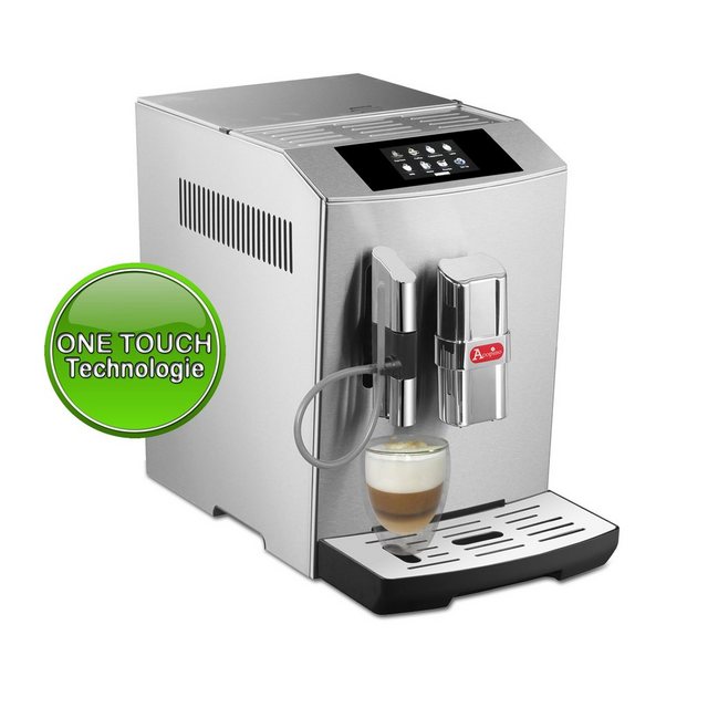 Acopino Kaffeevollautomat Acopino Modena One Touch, One Touch Kaffeevollautomat mit gebürstetem Edelstahlgehäuse