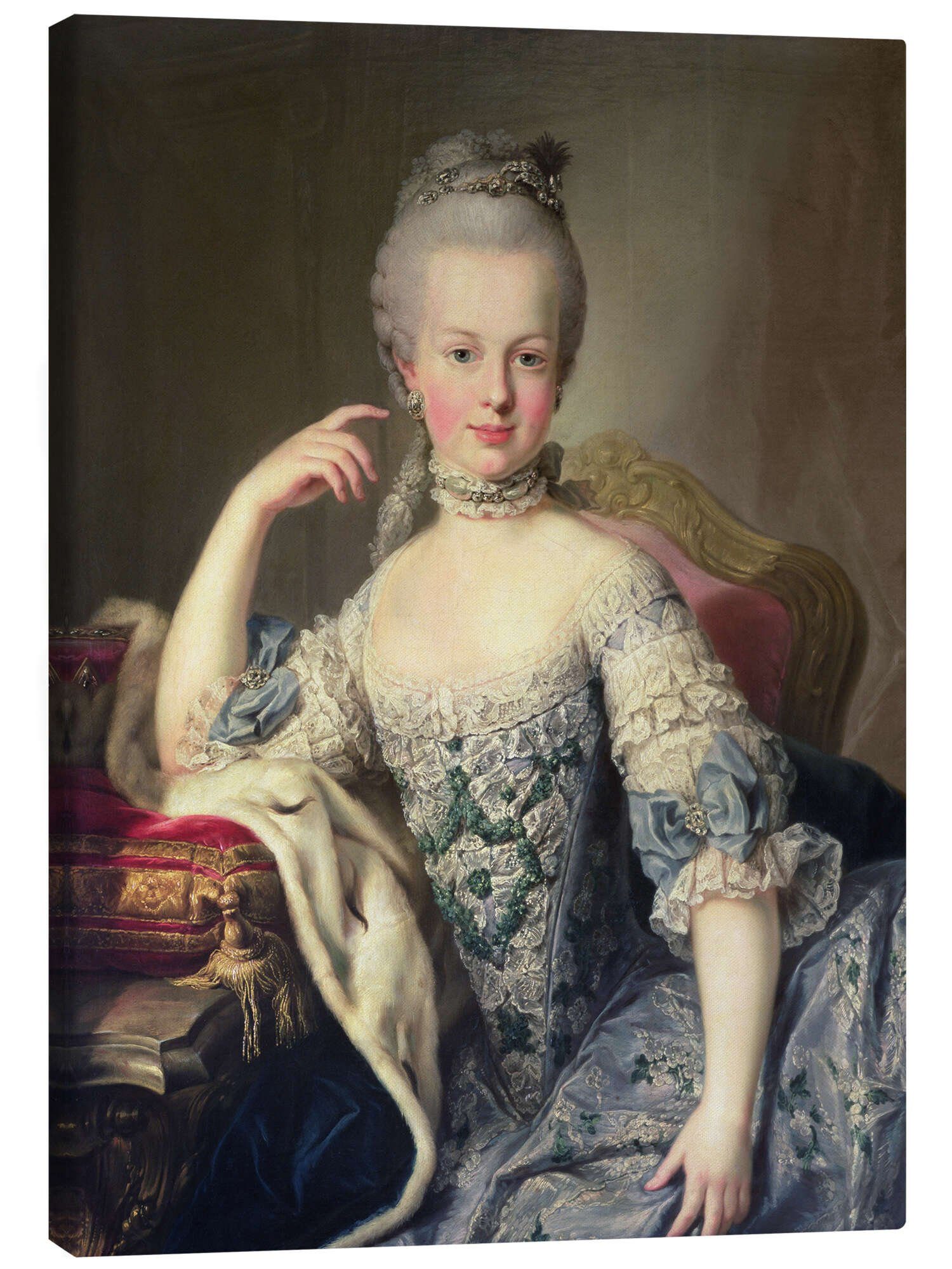 Posterlounge Leinwandbild Martin II Mytens, Erzherzogin Marie Antoinette Habsburg-Lothringen, Malerei