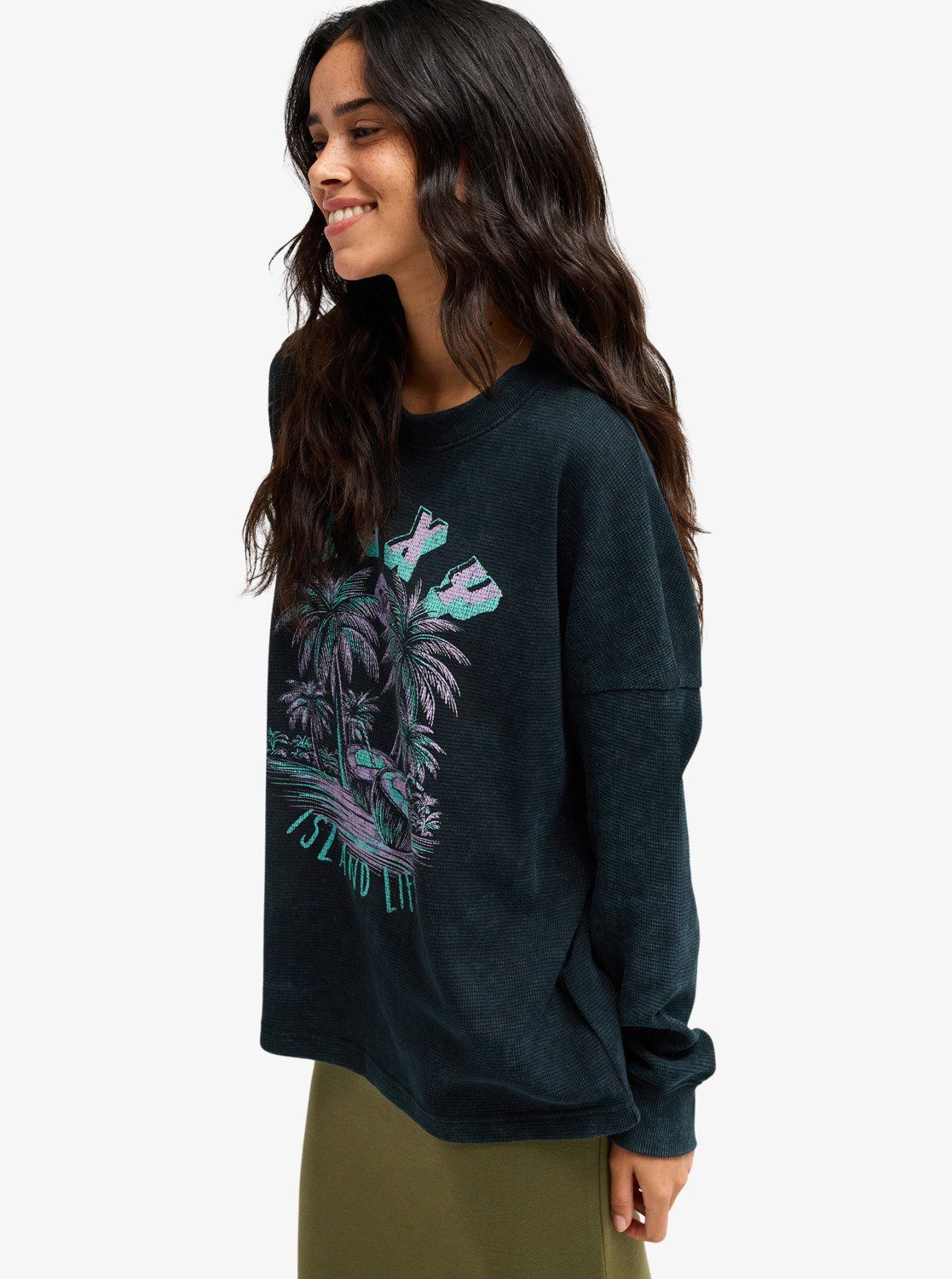 Roxy Langarmshirt EASTSIDE MIDWEIGHT mit Rundhalsausschnitt, aus Jersey, auch in großen Größen – Bild 2 von 5