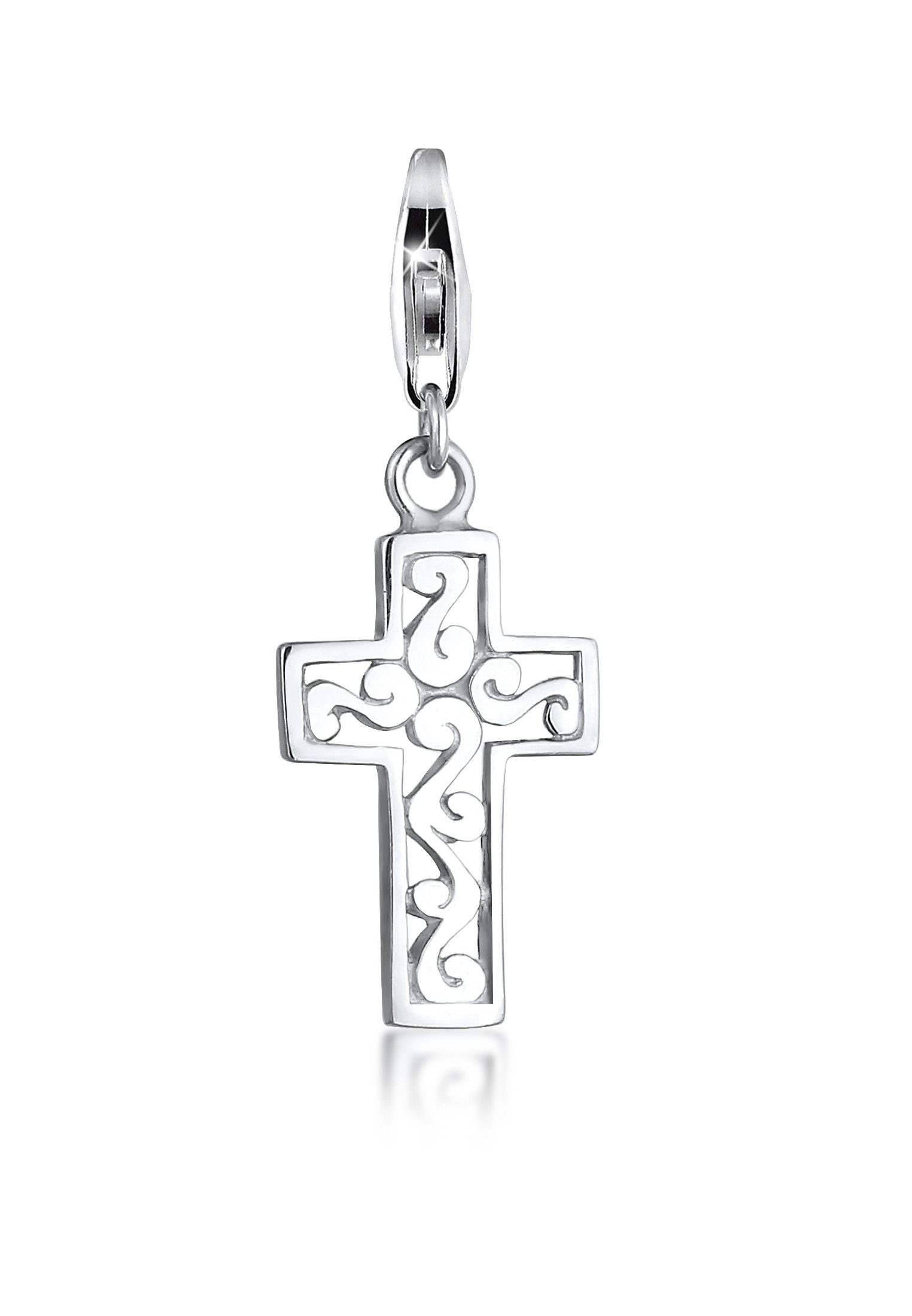 Damen Schmuck Nenalina Charm-Einhänger Kreuz Symbol Schutz Anhänger Ornament 925 Silber
