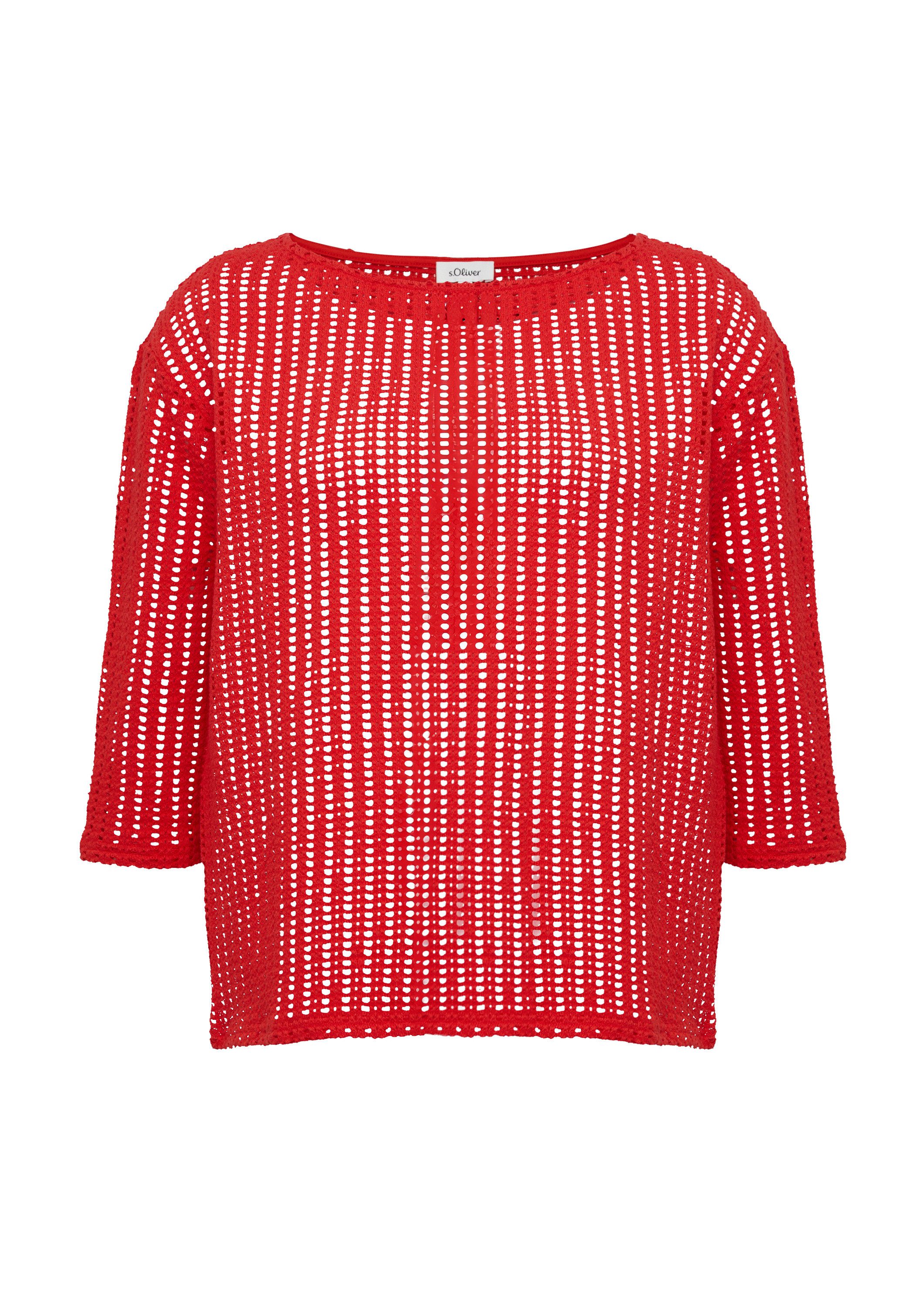 s.Oliver 3/4-Arm-Shirt T-Shirt Luftiges T-Shirt im Relaxed Fit günstig online kaufen