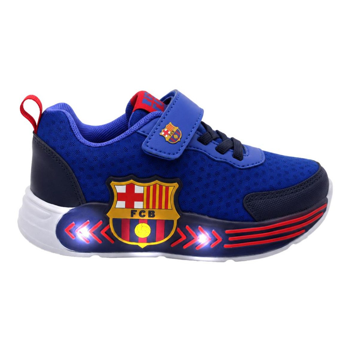 FC Barcelona Kinder Schuhe mit Lichteffekt für Schule und unterwegs Sneaker