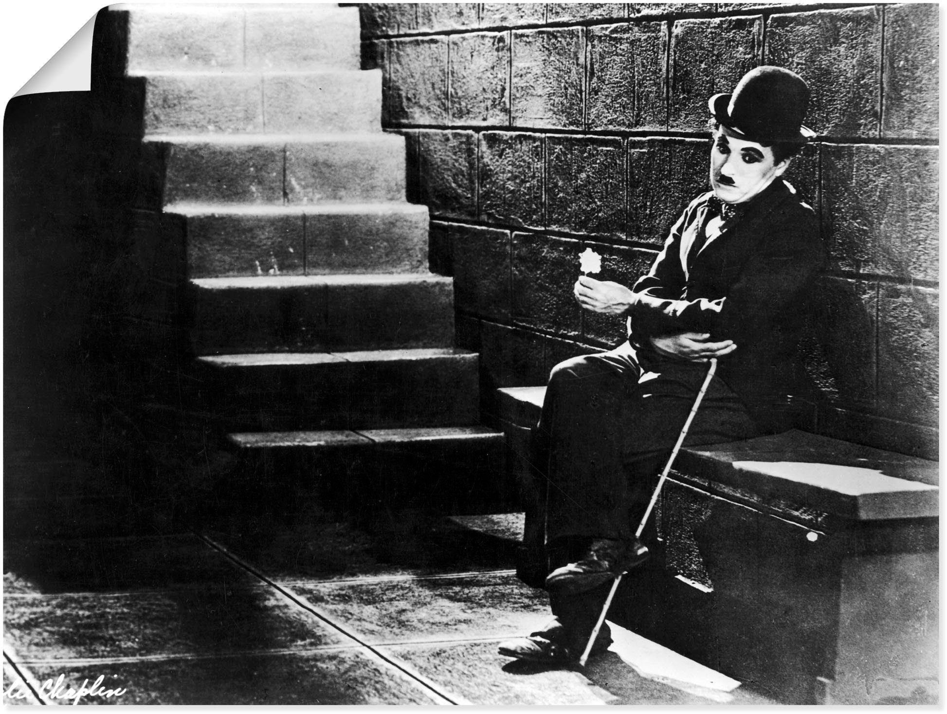 Artland Wandbild Charlie Chaplin - Lichter der Großstadt 1931, Stars (1 St), als Плакат, Wandaufkleber in verschied. Größen