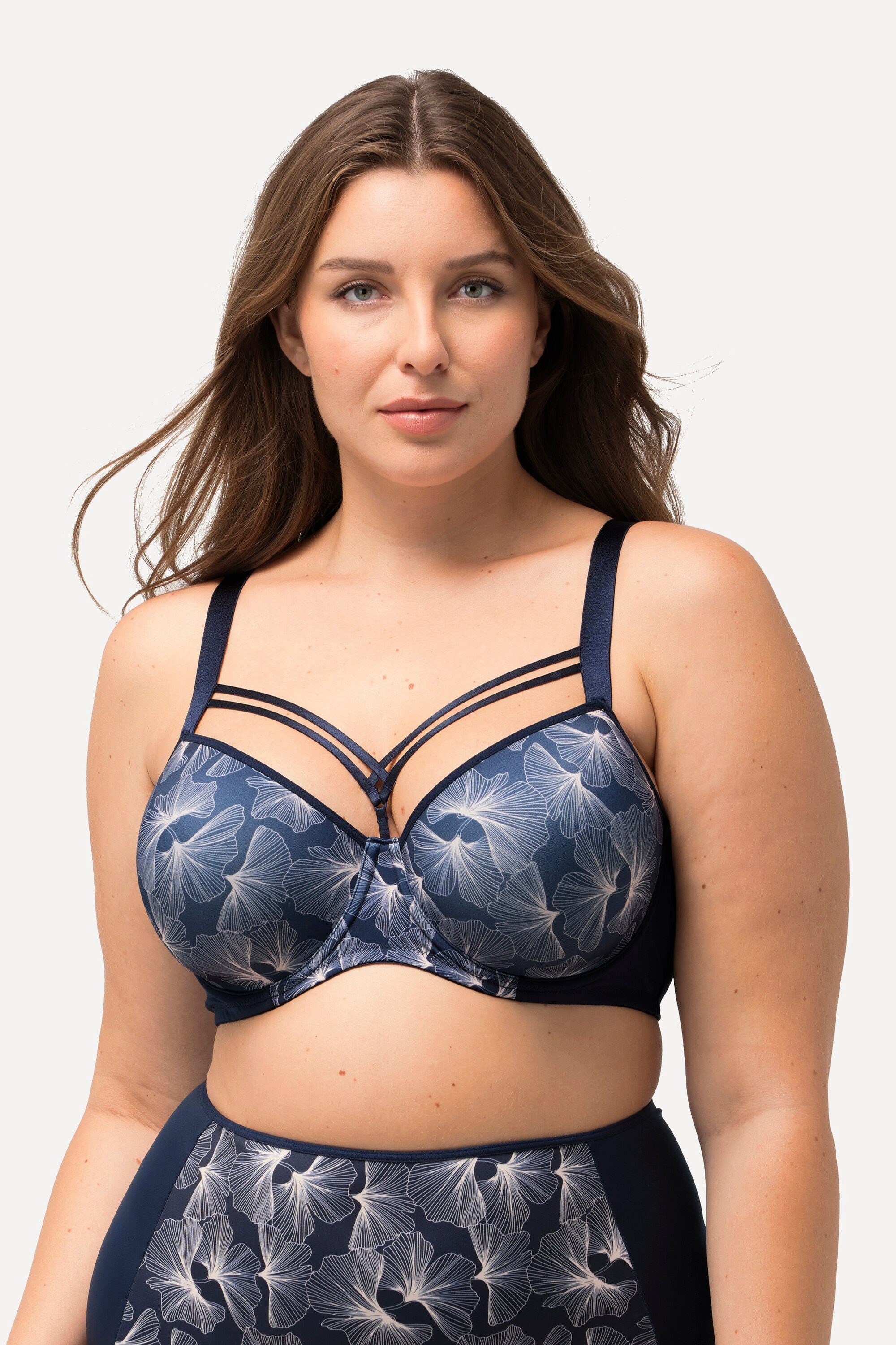 Ulla Popken Bügel-BH Bügel-BH Gingkomuster Softcups günstig online kaufen
