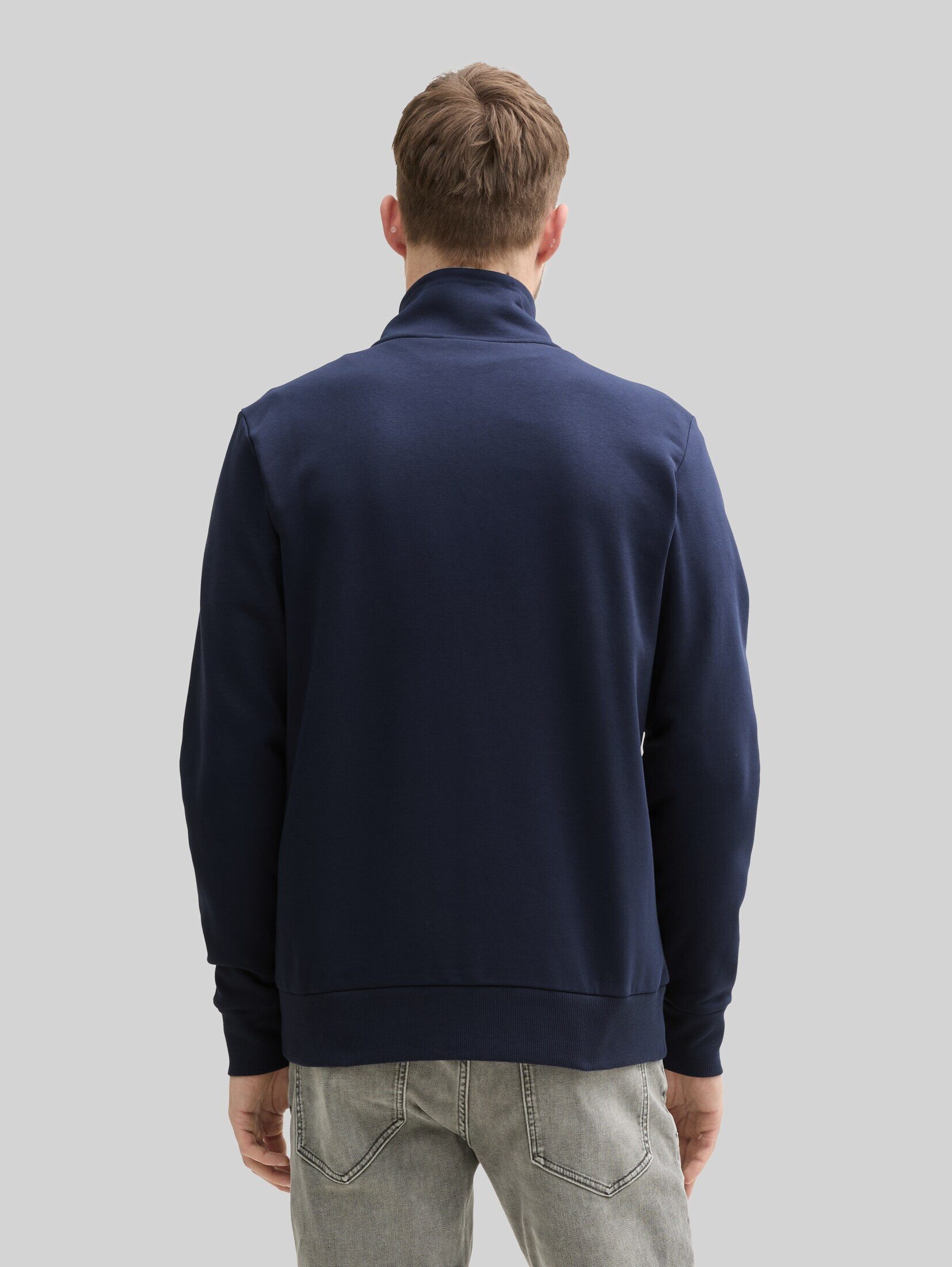 TOM TAILOR Sweatshirt Strick & Sweatshirts Sweatjacke mit Stehkragen
