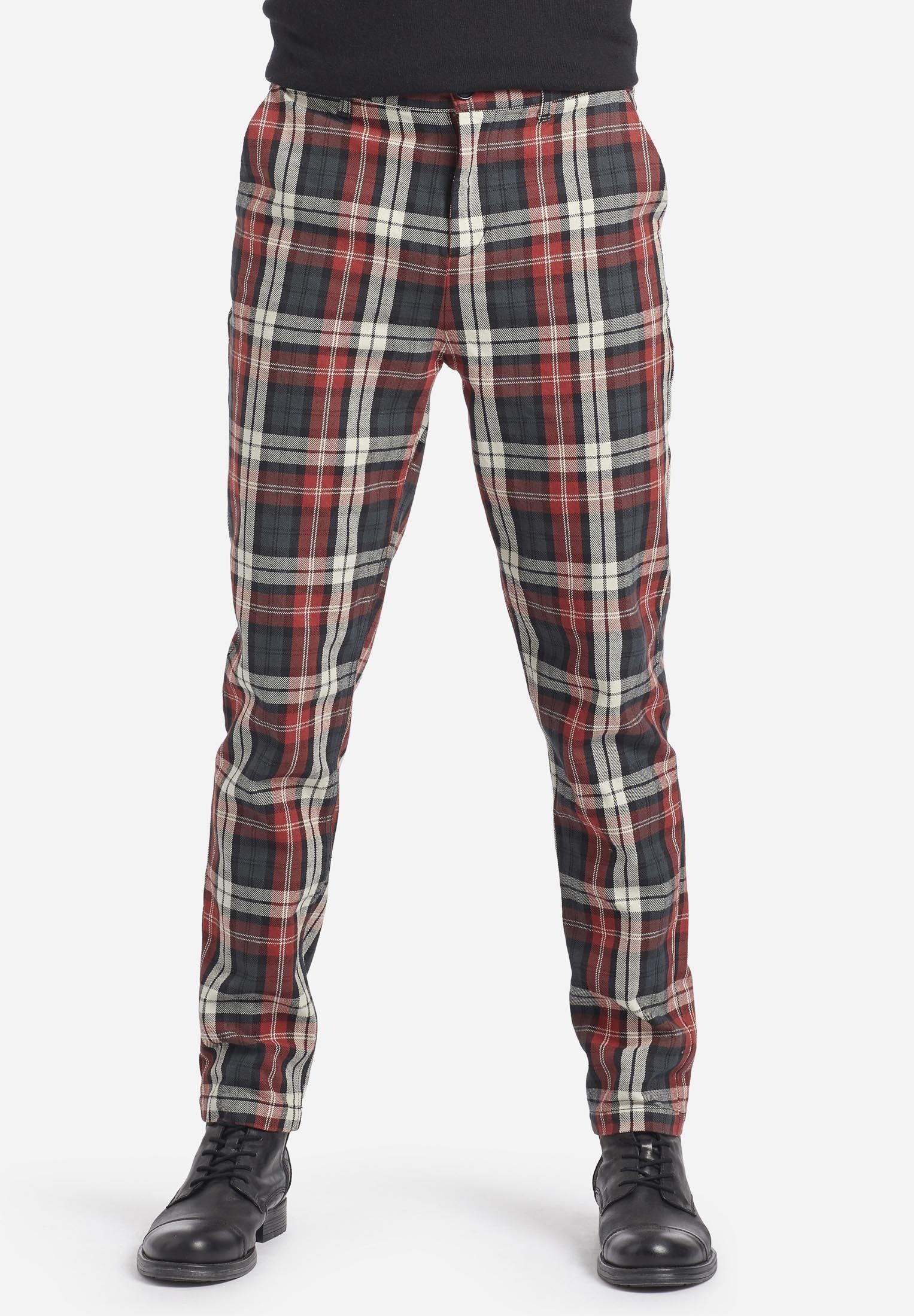 khujo Chinohose »KAIN« (1-tlg) mit Karomuster im Slim Fit online kaufen