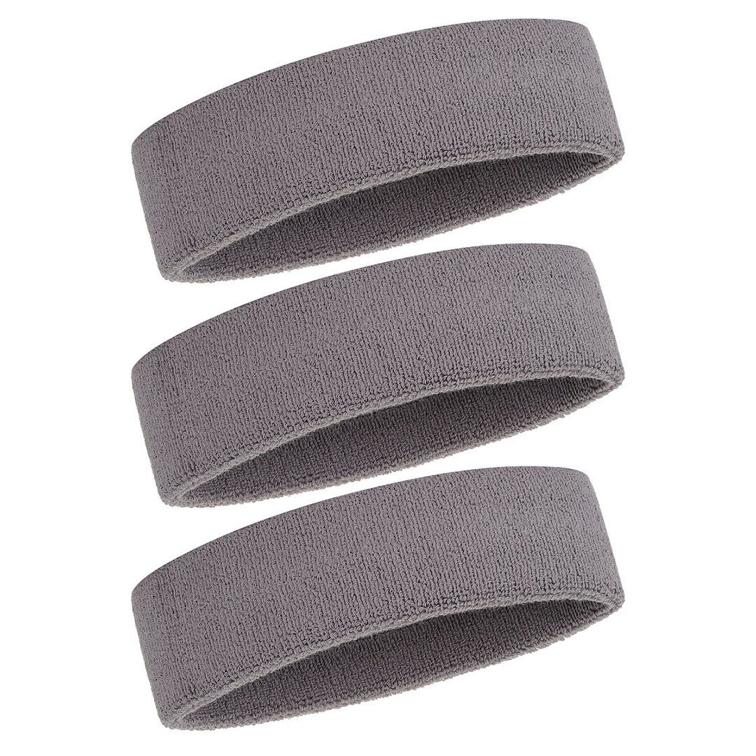 3 Stuck Sportstirnbänder elastische Sportstirnbänder Sportstirnbänder für Frauen und Männer feuchtigkeitstransportierendes Baumwolltuch 