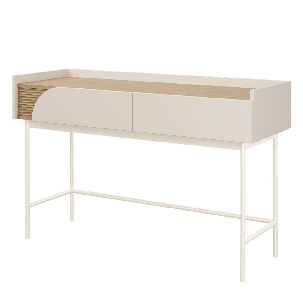 Compleo Schreibtisch mit 2 Schubladen, Metallfüße, MADE IN EU