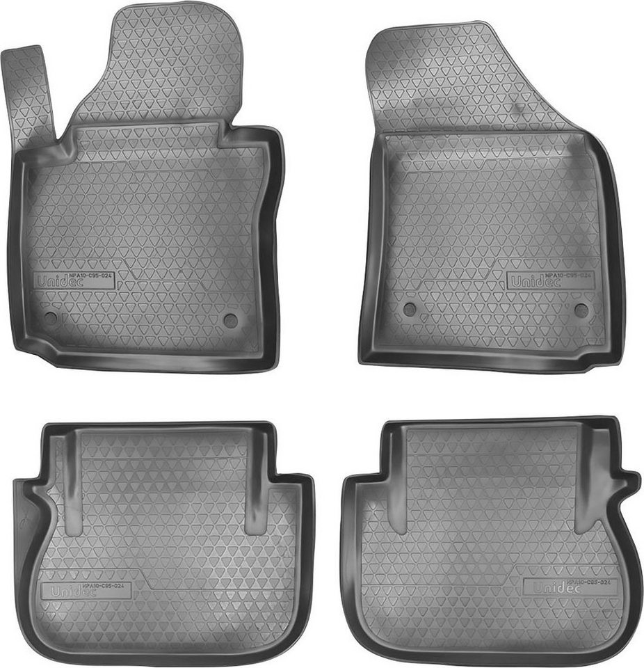 RECAMBO Passform-Fußmatten CustomComforts (4 St), für VW Caddy, III + IV ab  2003, perfekte Passform