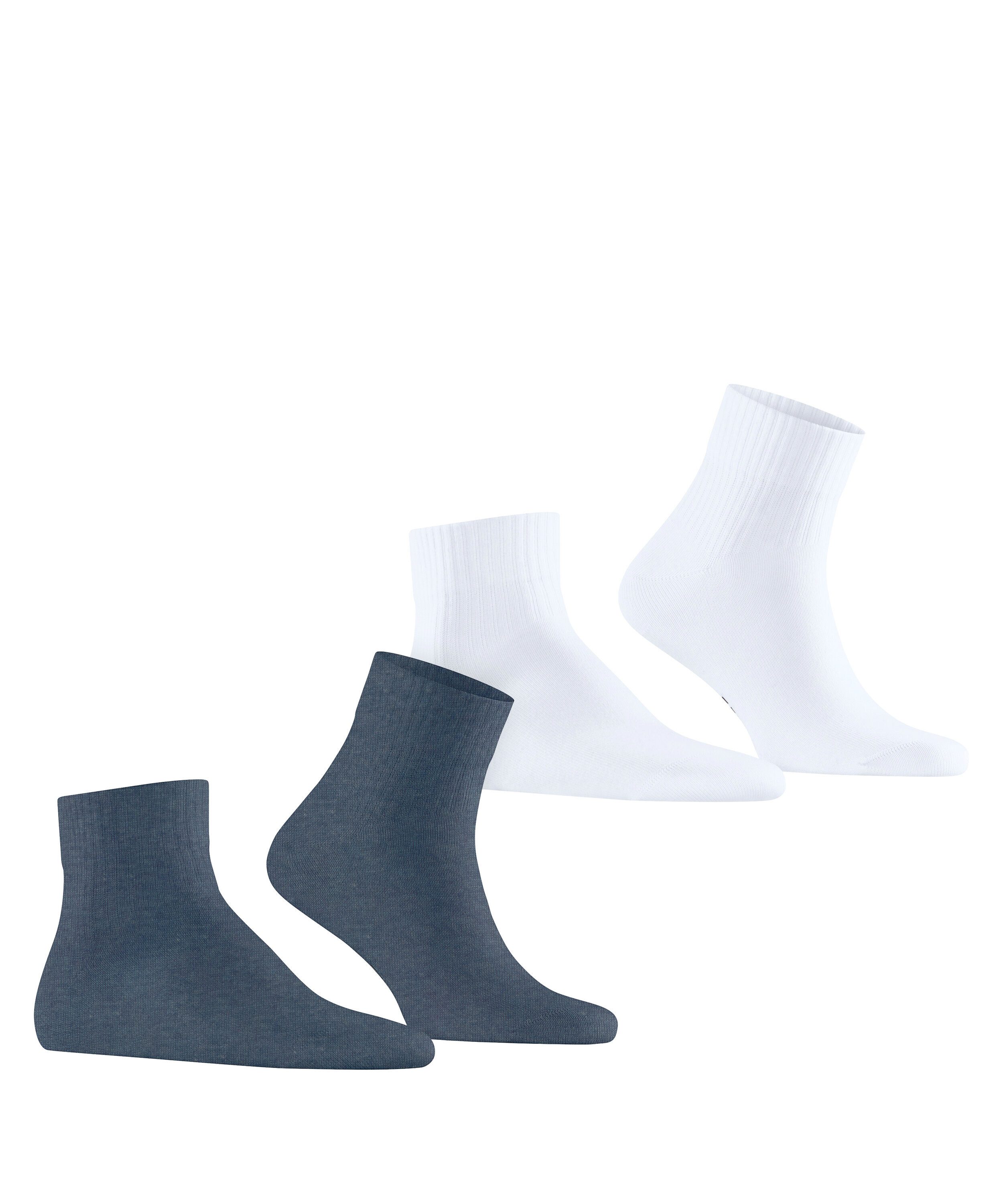 Esprit Socken Plain Rib 2-Pack Kurzsocken (2-Paar)