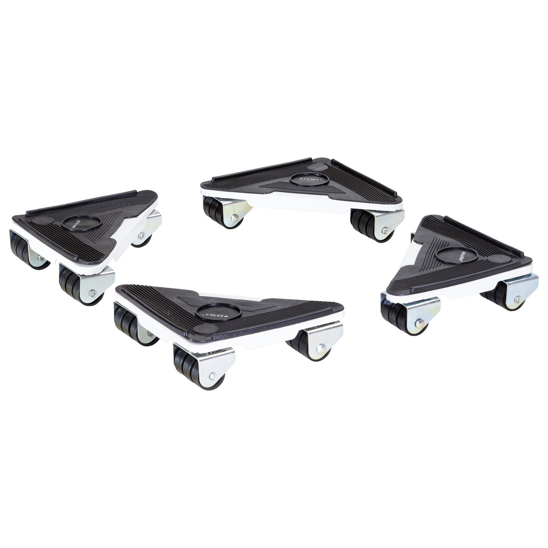 WAGNER design yourself Transportroller Transporthilfe 4er Set - 17 x 17 x 23cm - Tragkraft 250 kg I Anti-Rutsch Ladefläche I ideal für sperriges Transportgut I sehr belastbar I lenkbar I geschützte Ladung - Made in DE
