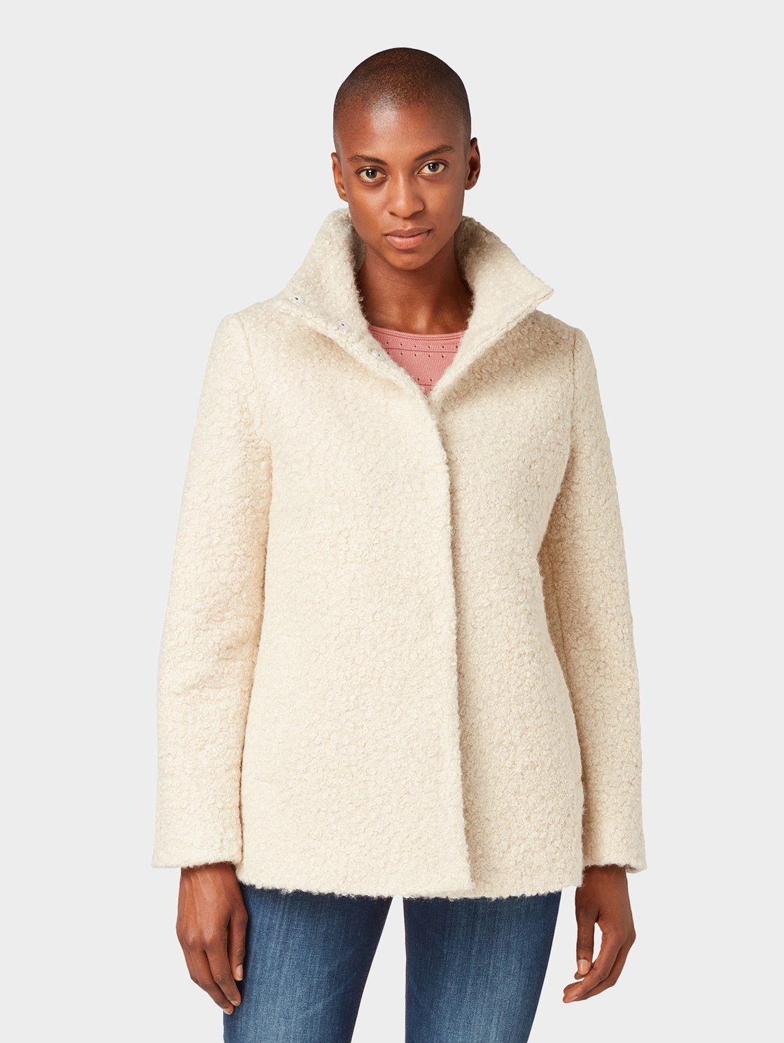 TOM TAILOR Fellimitatjacke »Mantel mit Stehkragen« | OTTO TOM TAILOR Fellimitatjacke »Mantel mit Stehkragen« | OTTO