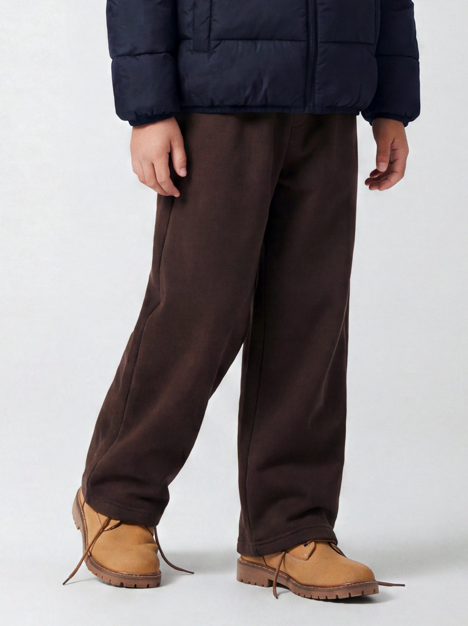 Name It Sweathose NKMNASIR WIDE SWE PANT BRU NOOS Baumwollmischung, wide fit