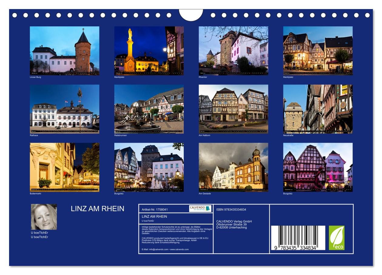 Thumbnail - CALVENDO Wandkalender LINZ AM RHEIN (Wandkalender 2025 DIN A4 quer), CALVENDO Monatskalender