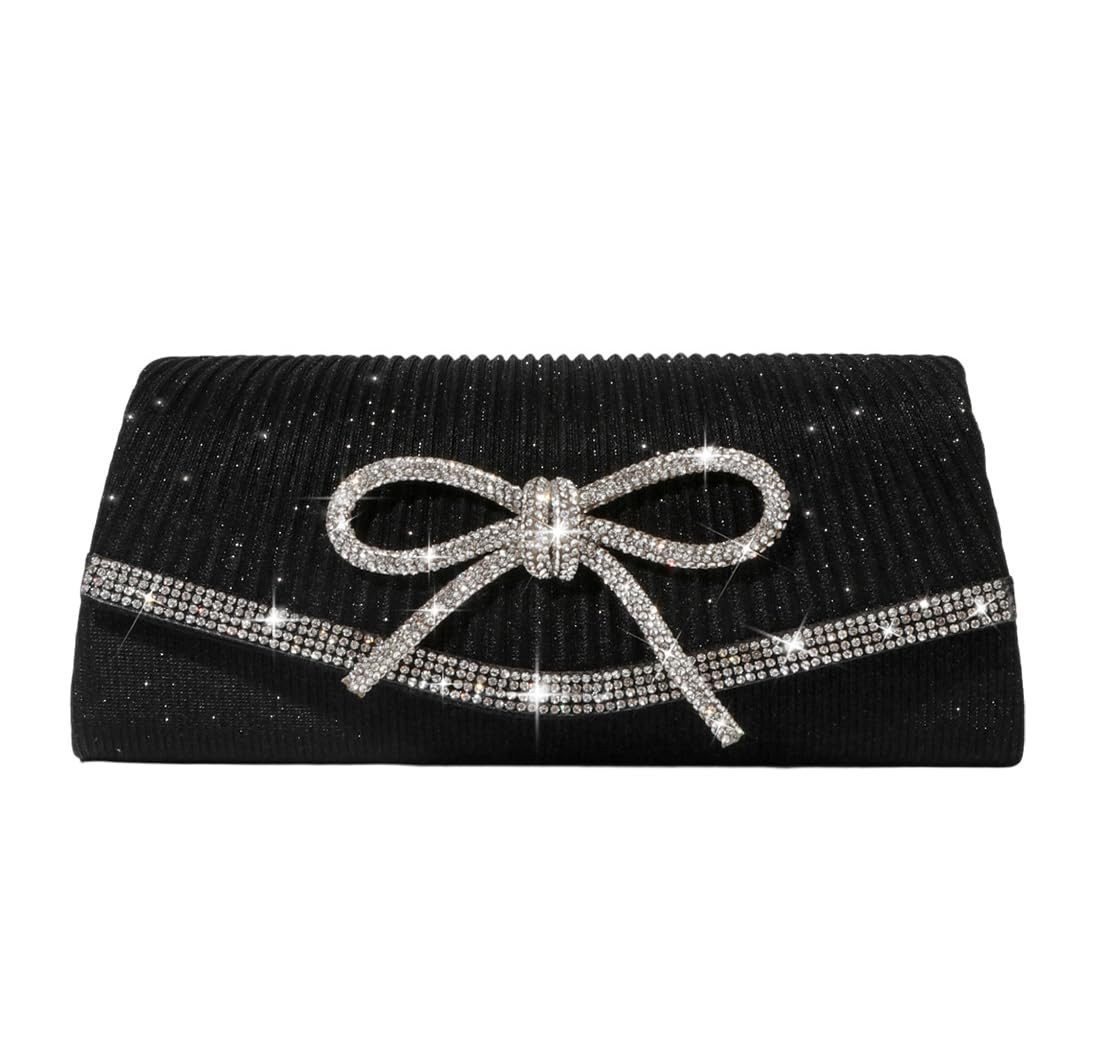 Zaewry Abendtasche Glitzer Abendtasche, Elegante Envelope Tasche Kettentasche, Schultertaschen für Hochzeit Party Freizeit Date