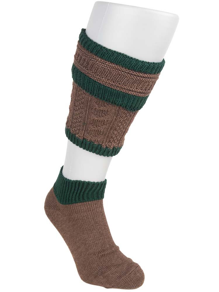 P.S. Schuhmacher Trachtensocken Trachtensocken Loferl braun-tannengrün