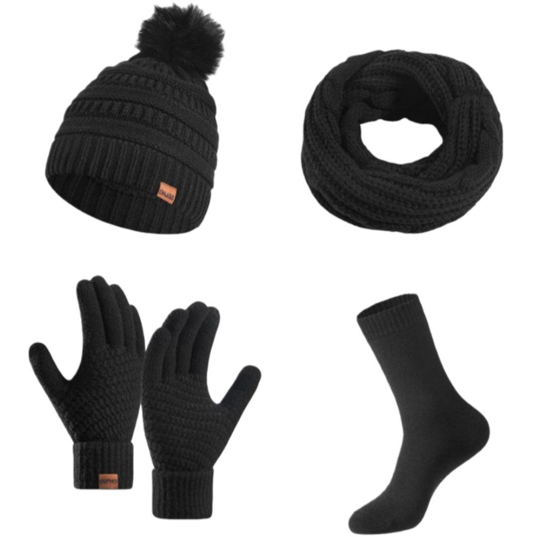 FOUORTUNATE-BEE Beanie Winter Damen Strickset – Mütze, Schal, Handschuhe & günstig online kaufen