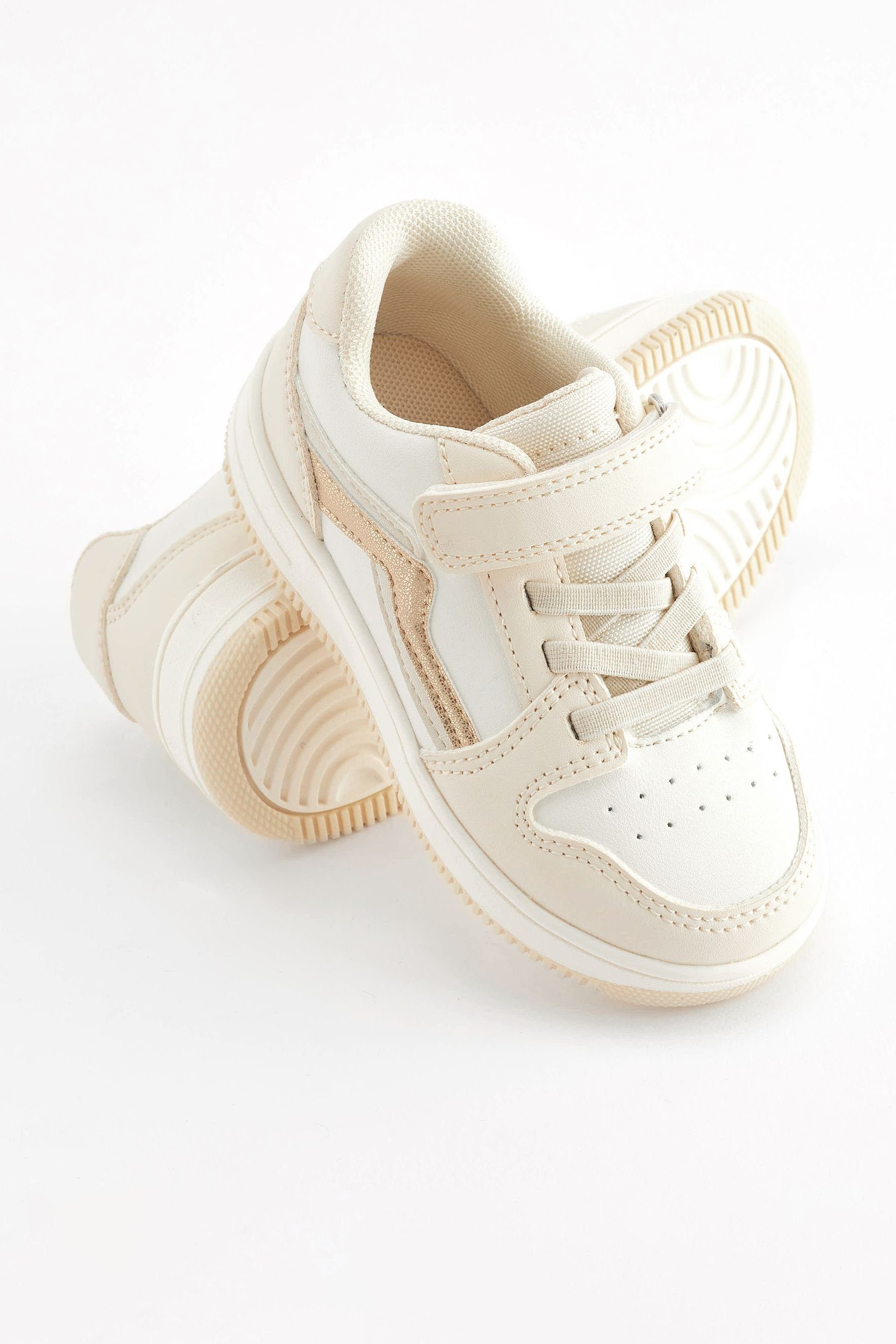 (1-tlg) White Neutral Next Elastischer Sportschuh Sneaker mit Schnürung