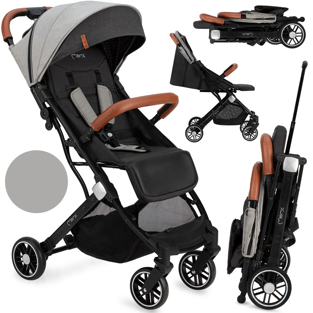 MoMi Kinder-Buggy Estelle, (Packung), Leicht & kompakt, mit Liegefunktion bis 15 kg