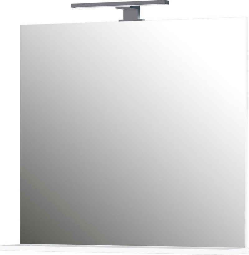 GERMANIA Badspiegel »Scantic / Pescara«, Breite 76 cm, mit Ablage, LED Beleuchtung, Spiegel