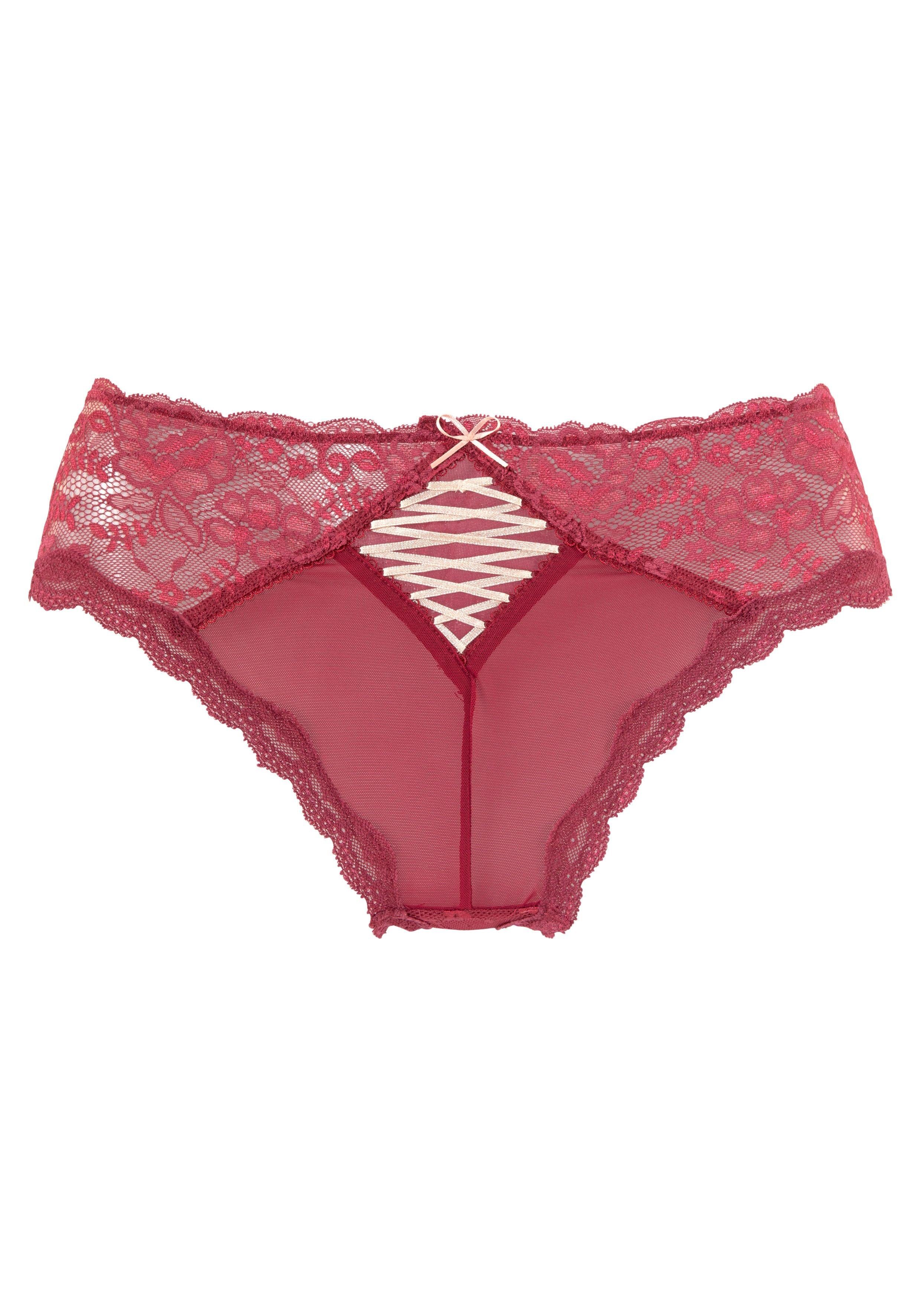 LASCANA Panty, Vorn aus zarte Spitze, hinten aus Spitze und leicht