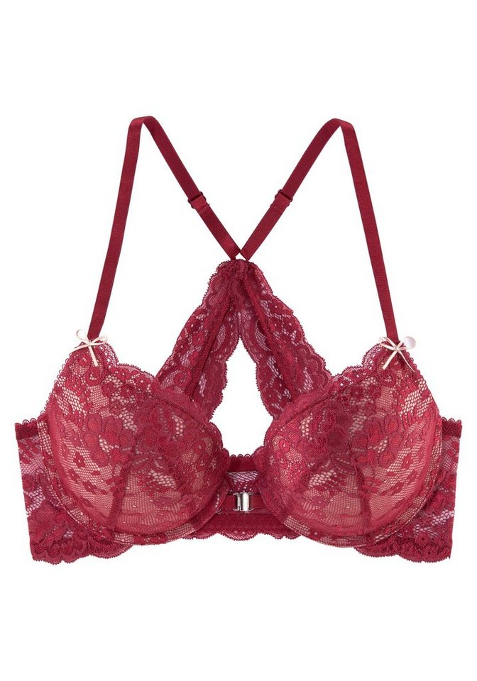 Lascana Push Up Bh Kontrastfarbene Cups Mit Zarter Spitze Bezogen Online Kaufen Otto