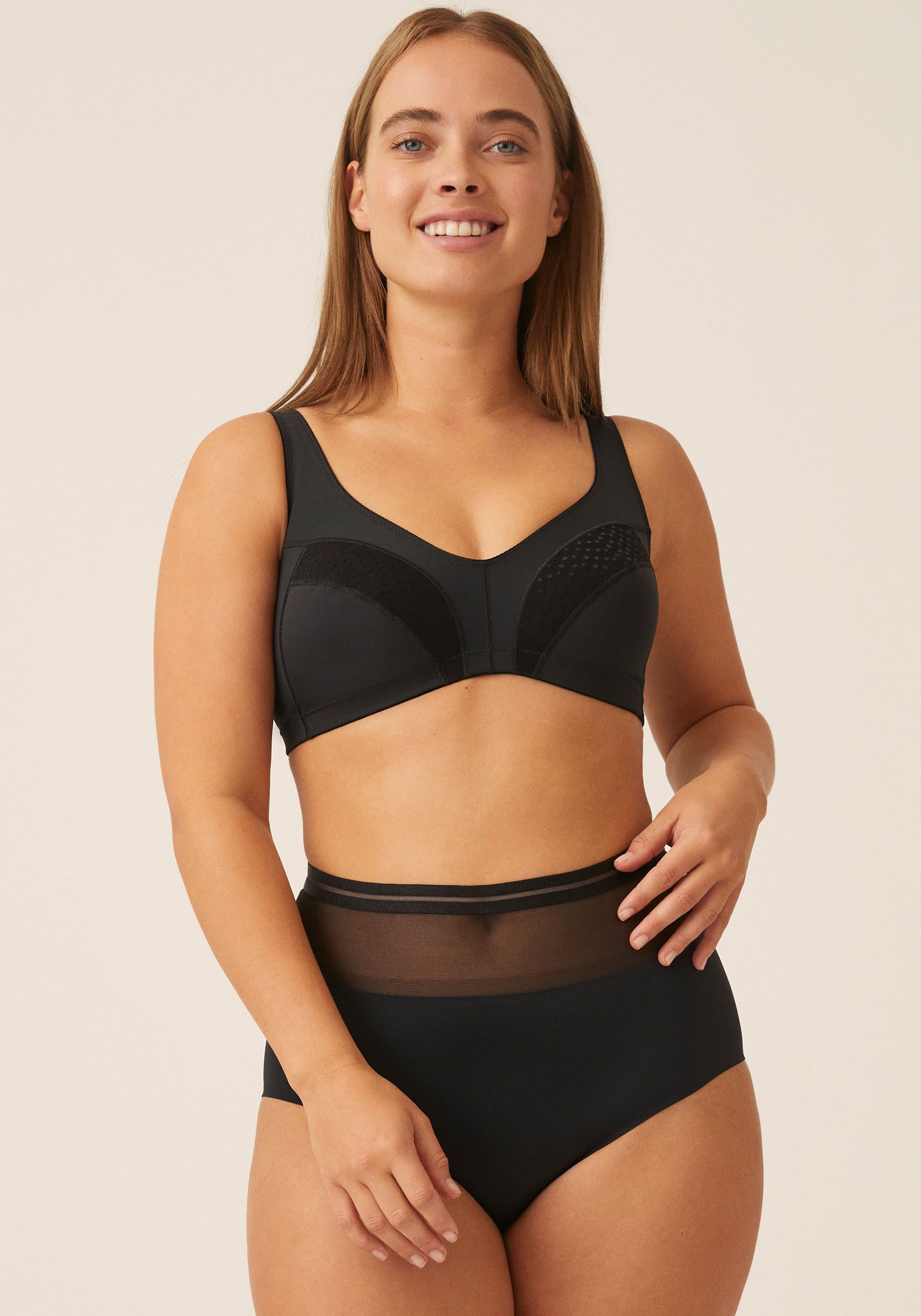 Naturana Soft-BH Comfort Straps (1-tlg) nahtlose Cups, breite Träger, ohne Bügel, elastisch, bequem, feminin