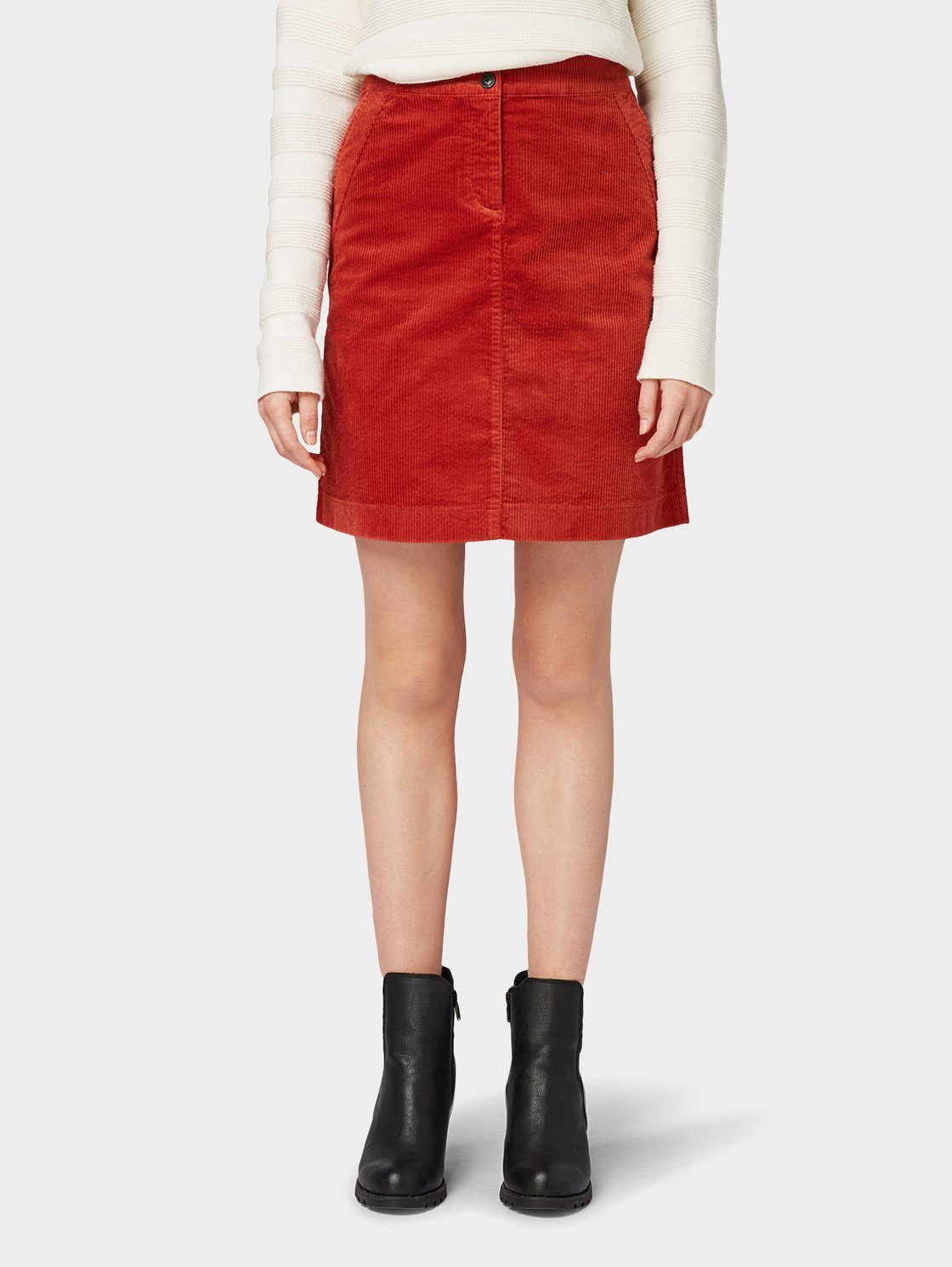 CMTOP Damen Cordrock Minirock - Wickelrock Mit Taschen In 5 Farben, Hohe Taille