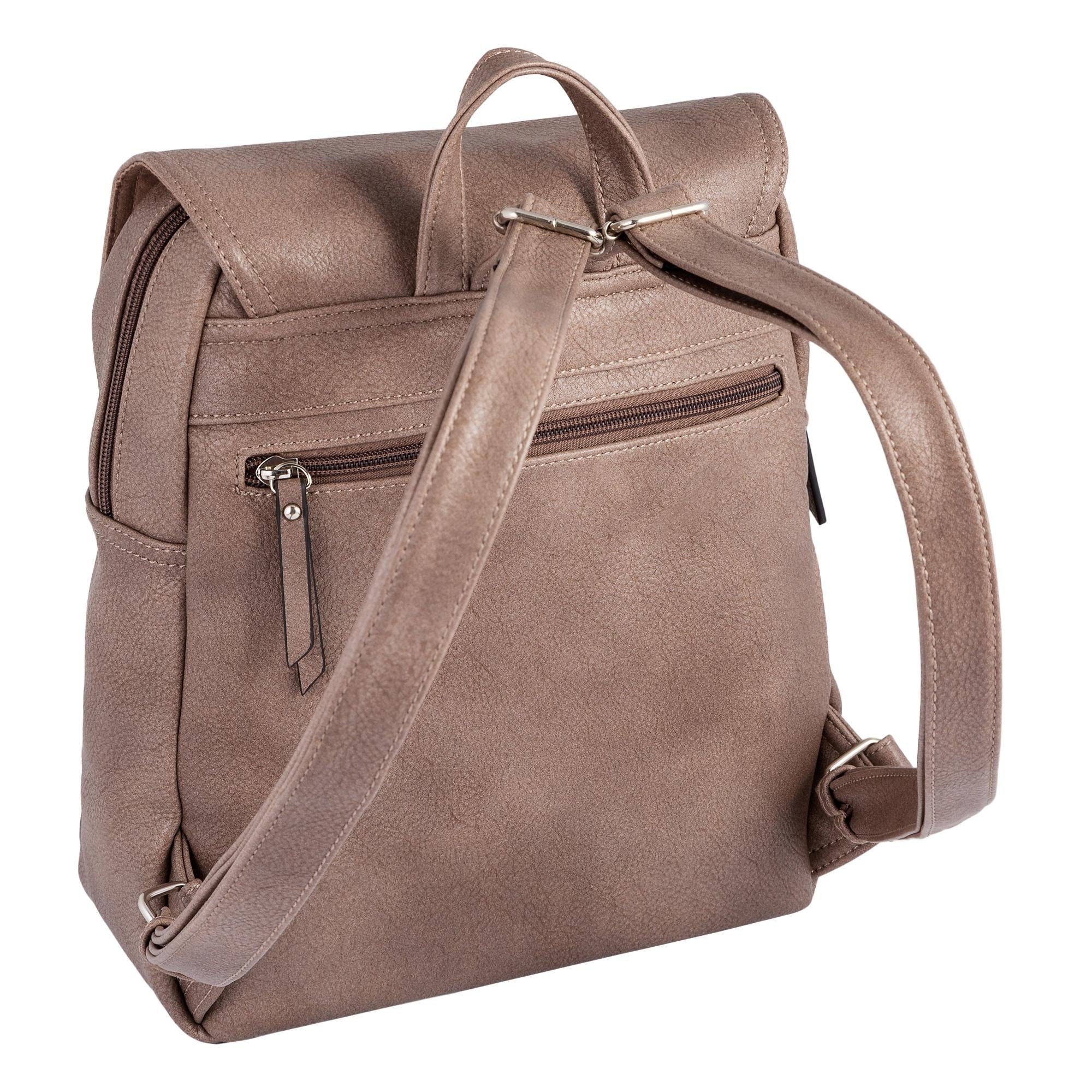 Gabor Rucksack Mina, aus weichem leichten Lederimitat, lässig im praktischen Format