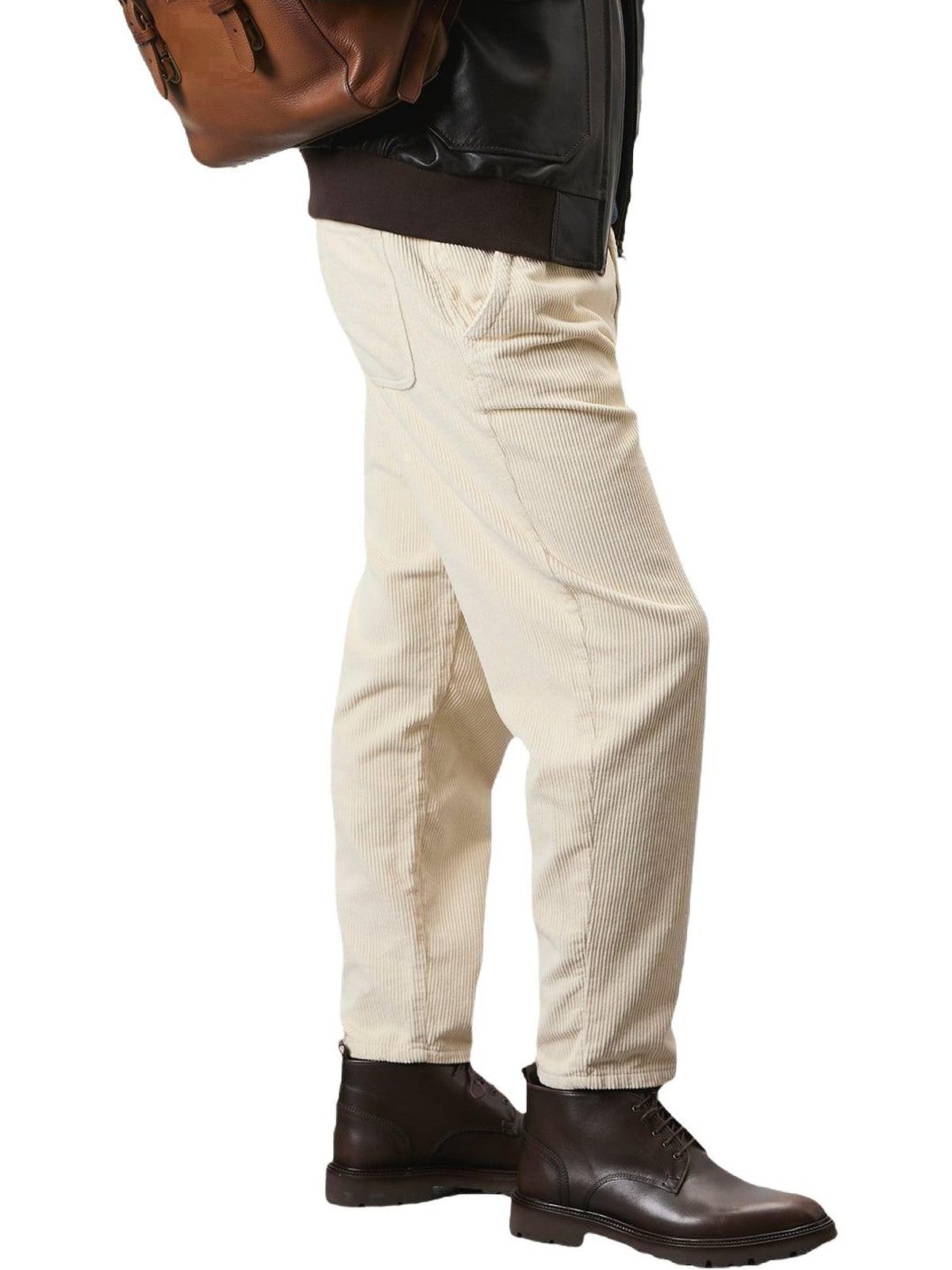 Herren-Schnürstiefel aus Leder – 4 cm Absatz, zum Hineinschlüpfen, at Stiefelette