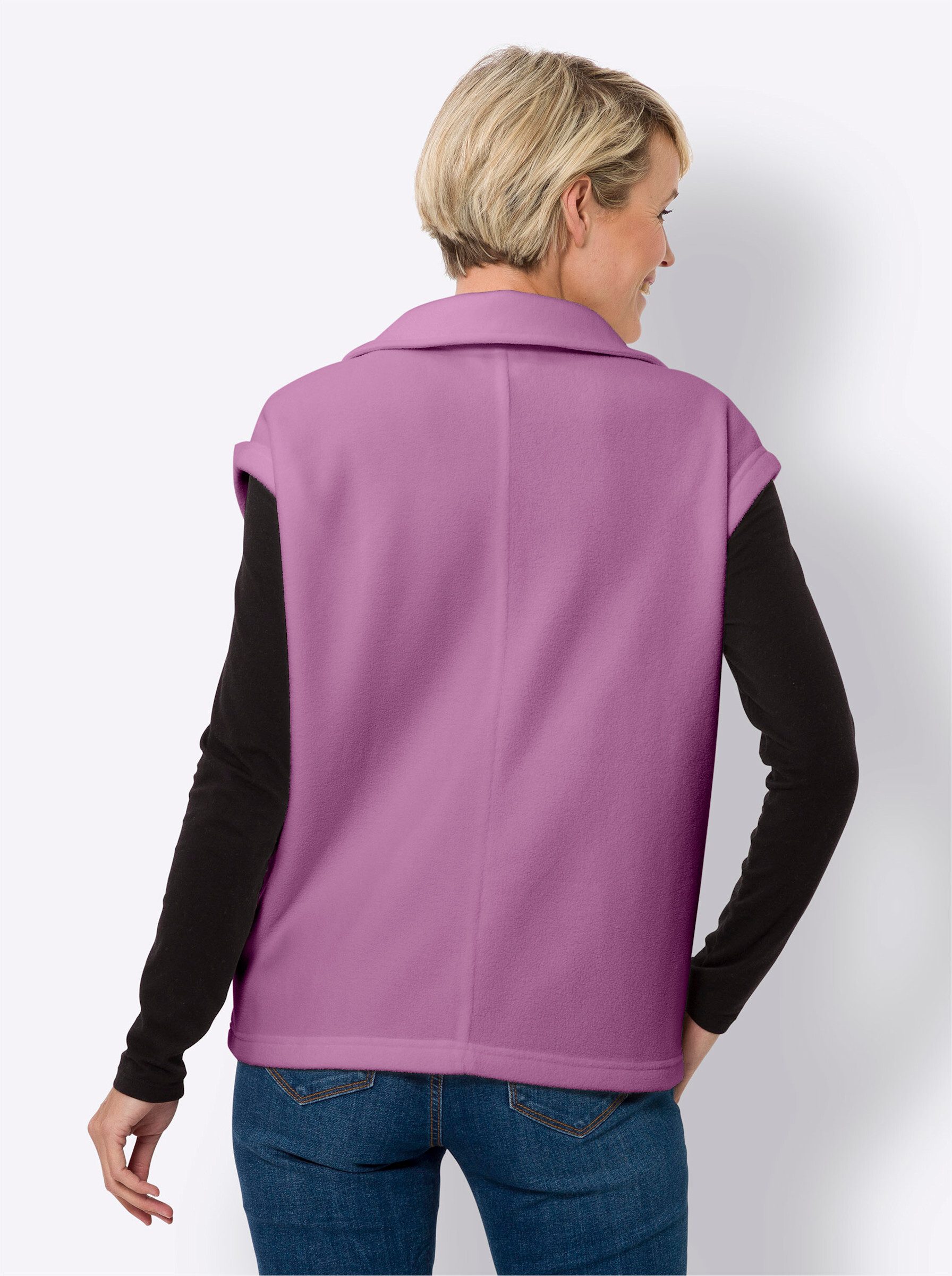 Sieh an! Fleeceweste Fleece-Weste Länge ca. 66 cm