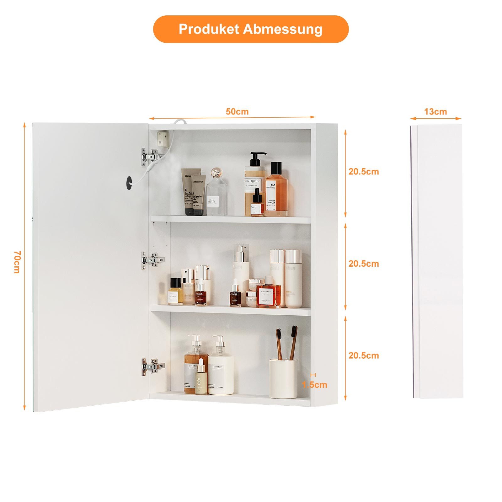 radelldar Badezimmerspiegelschrank Spiegelschrank bad mit beleuchtung und A günstig online kaufen