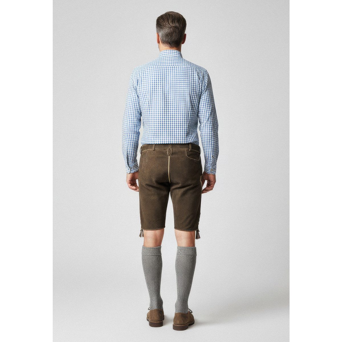 Krüger Trachtenlederhose Elliot mit Gürtel Herren (1-tlg) Trachtenlederhose, Trachtenhose, Bayerische Lederhose, Oktoberfest