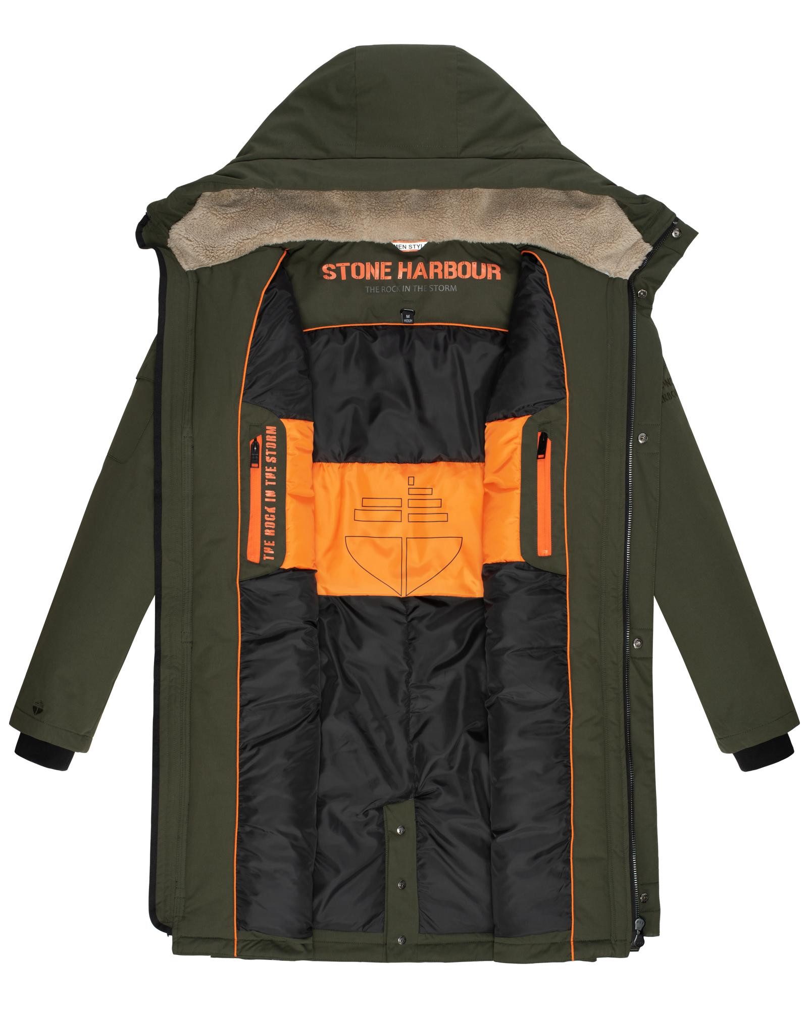 Stone Harbour Wintermantel Cyriaan XX Langer Herren Winterparka mit großen Eingrifftaschen – Bild 5 von 5