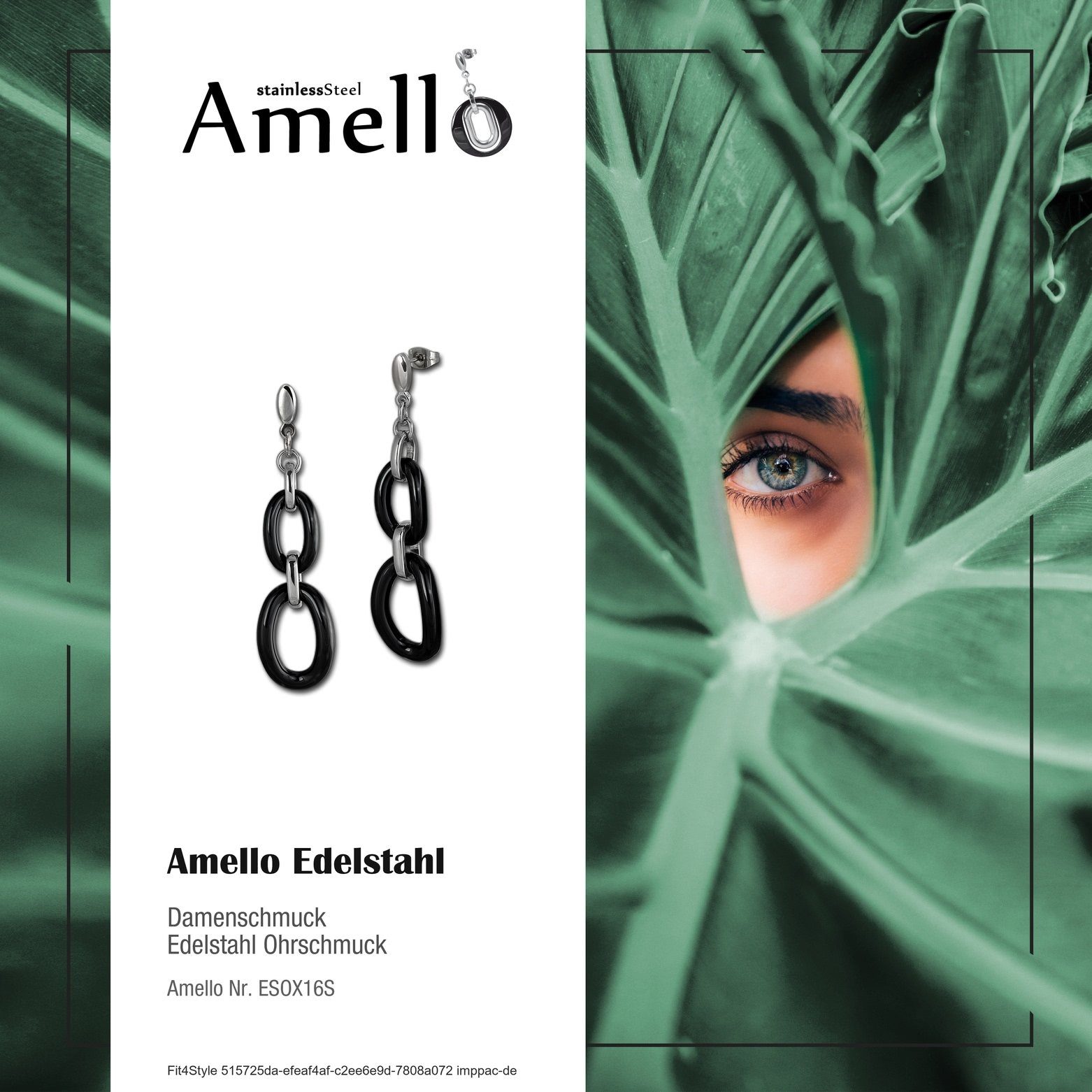Amello Paar Ohrhänger Amello Ohrringe Edelstahl Keramik (Ohrhänger), Damen günstig online kaufen
