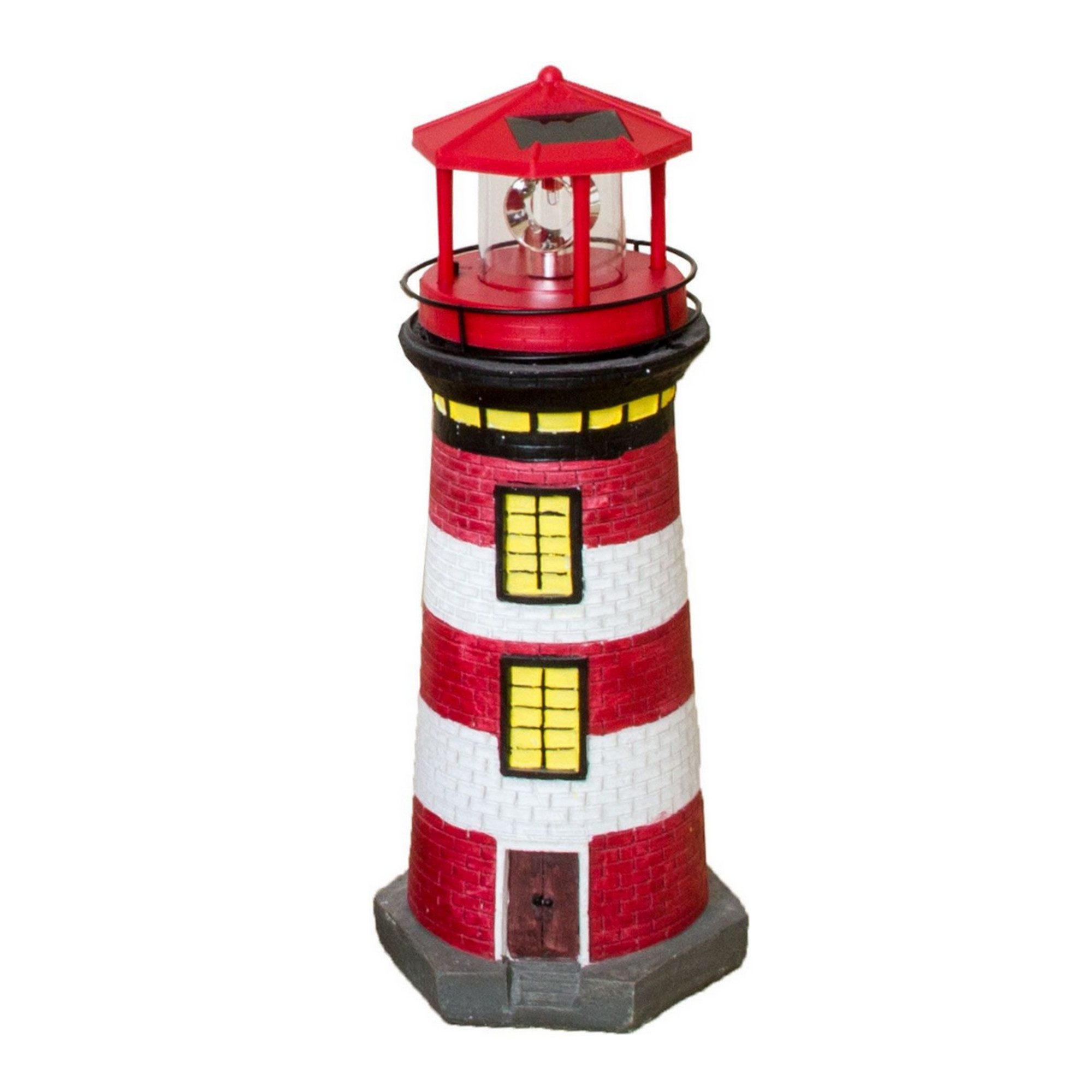 Lemodo LED-Dekofigur Solar-Leuchtturm mit rotierender Leuchte, günstig online kaufen