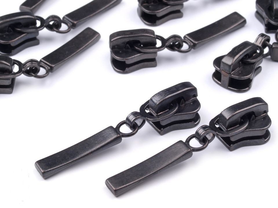 maDDma Reißverschluss 5 Metall-Zipper m. Autolock f. Kunststoff-Reißverschlüssse 5mm, anthrazit