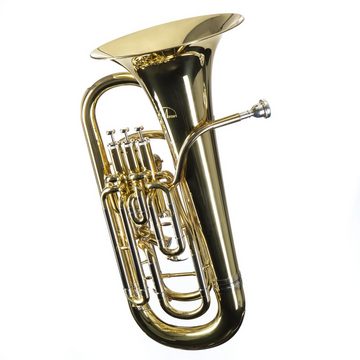 Monzani Euphonium, MZEP-1150L Bb-Euphonium, 4 Ventile, Kompensiertes Messing-Instrument, Flexibler Klang & Leichte Ansprache, Voll, Warmer Ton, Korrosionsbeständig & Langlebig, Inklusive Mundstück & Hardcase, MZEP-1150L Bb-Euphonium, Kompensiertes Messing-Instrument, Flexibler