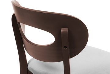 Konsimo 4-Fußstuhl TANER Holzstühle Esstischstuhl Polsterstühle (Esszimmerstühl, 2 St), hergestellt in der EU, retro, vintage
