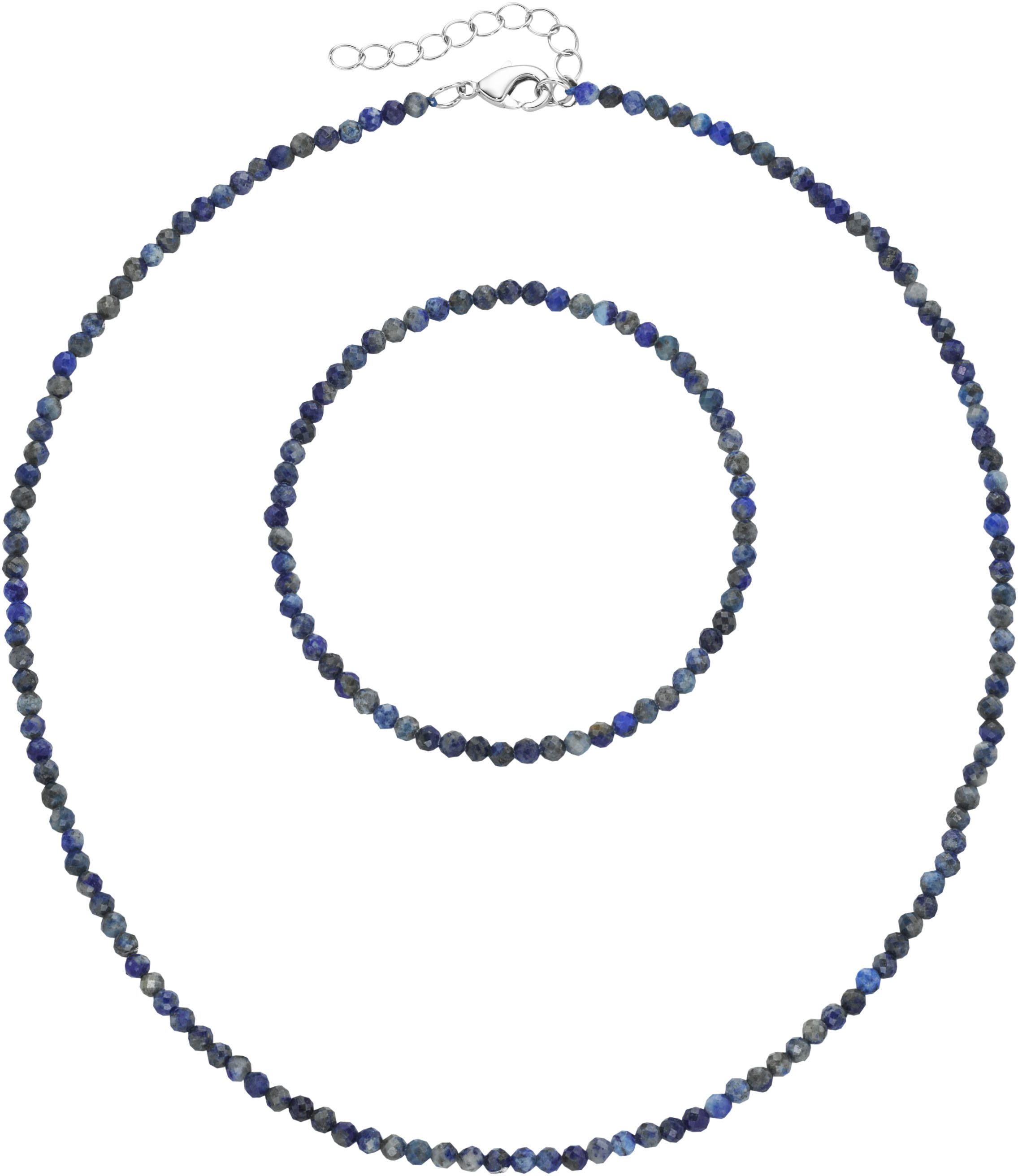 Firetti Ketten und Armband Set Multipack Schmuck Geschenk Armkette Halskette (Set, 2-tlg), facettierte Edelsteine