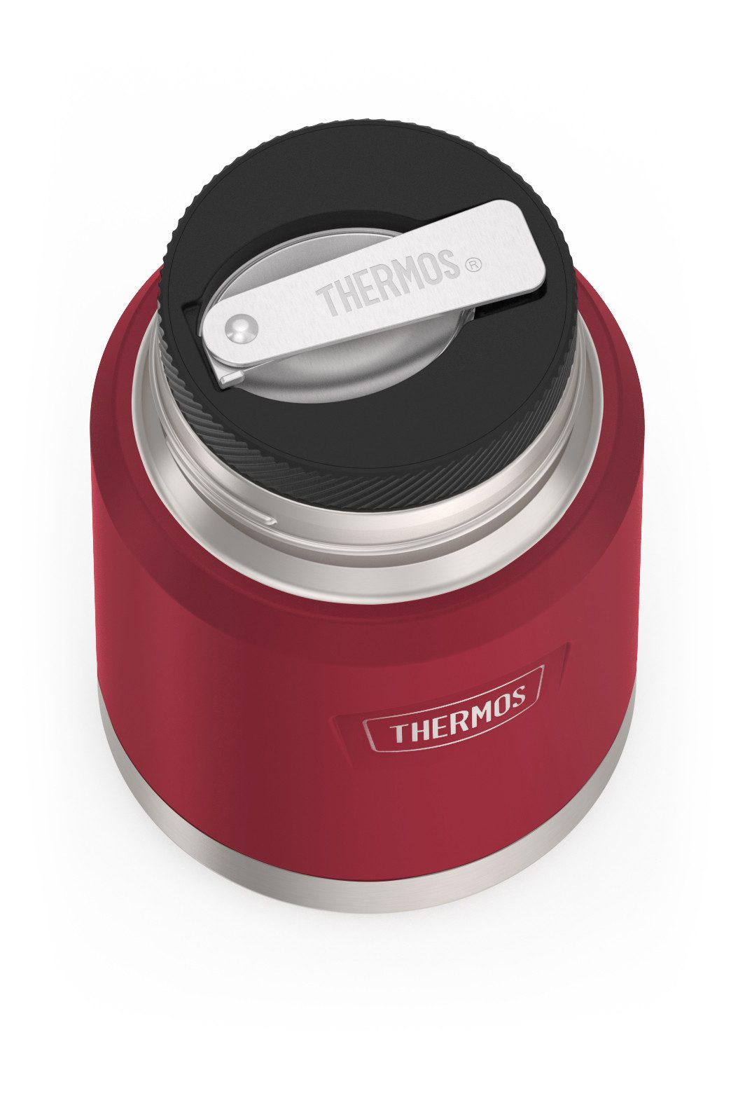 THERMOS Thermobehälter ICON FOOD JAR, Thermobehälter für Essen, spülmaschinenfest, Edelstahl, Kunststoff, Silikon, (1-tlg), 0,47l, 10h heiß & 24h kalt, dicht & auslaufsicher, mit Löffel