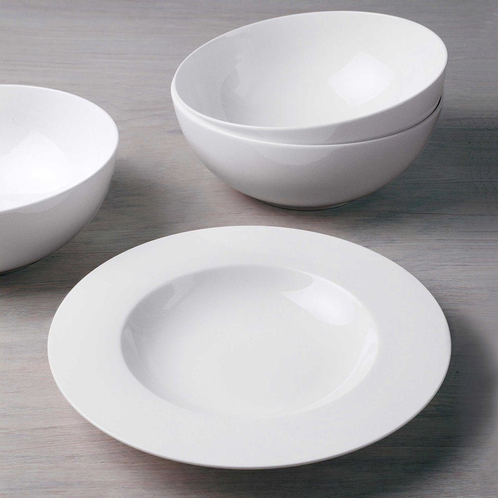 Villeroy & Boch Geschirr-Set Royal Suppenteller, 6 Stück (6-tlg), 6 Personen, Porzellan, Premium Bone Porcelain, mikrow.- & spülm.sicher, Made in Germany