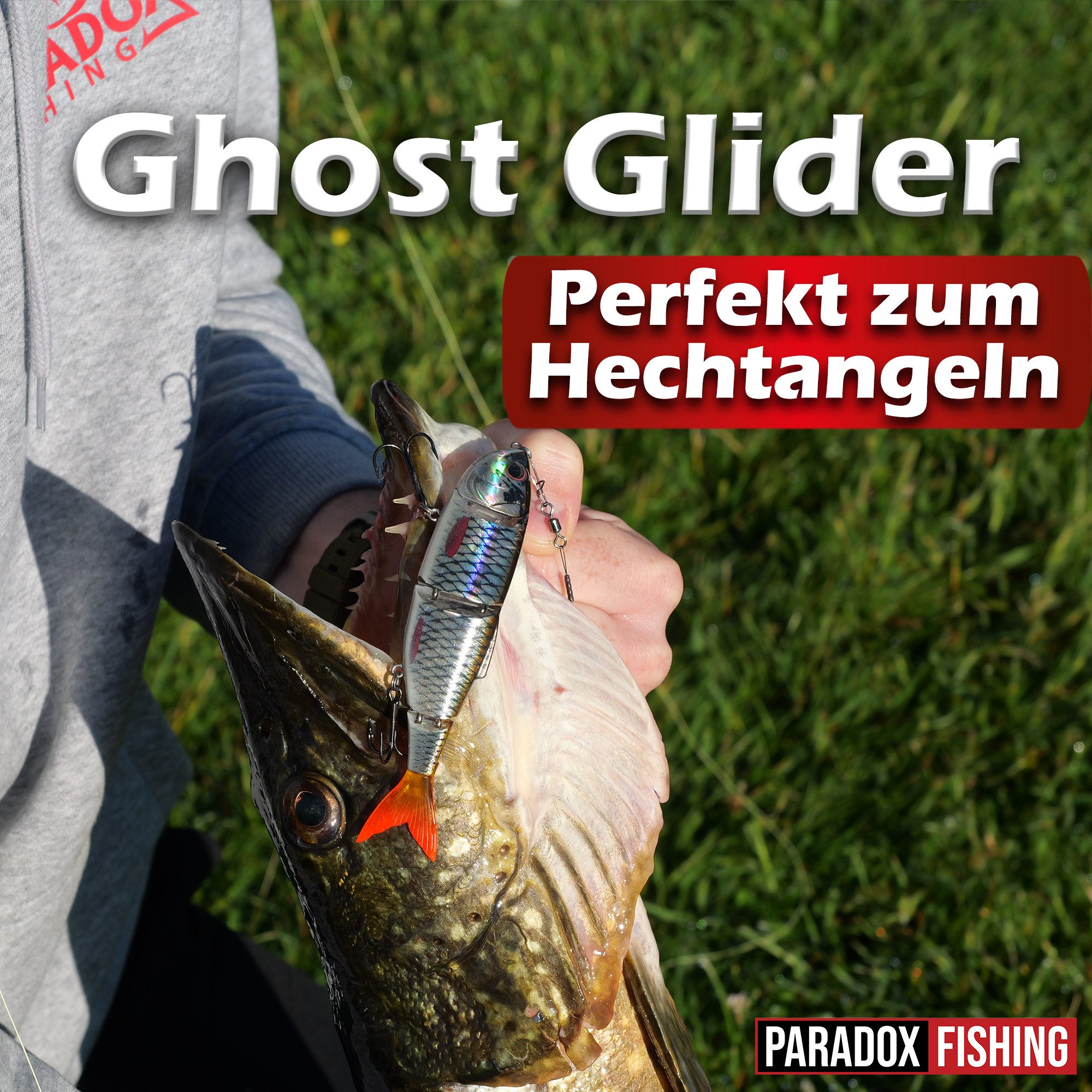 Paradox Fishing Kunstköder Hecht Wobbler Set 12,5cm/21,5g I 13,5cm/21g, (4er Set), REALISTISCHER LAUF